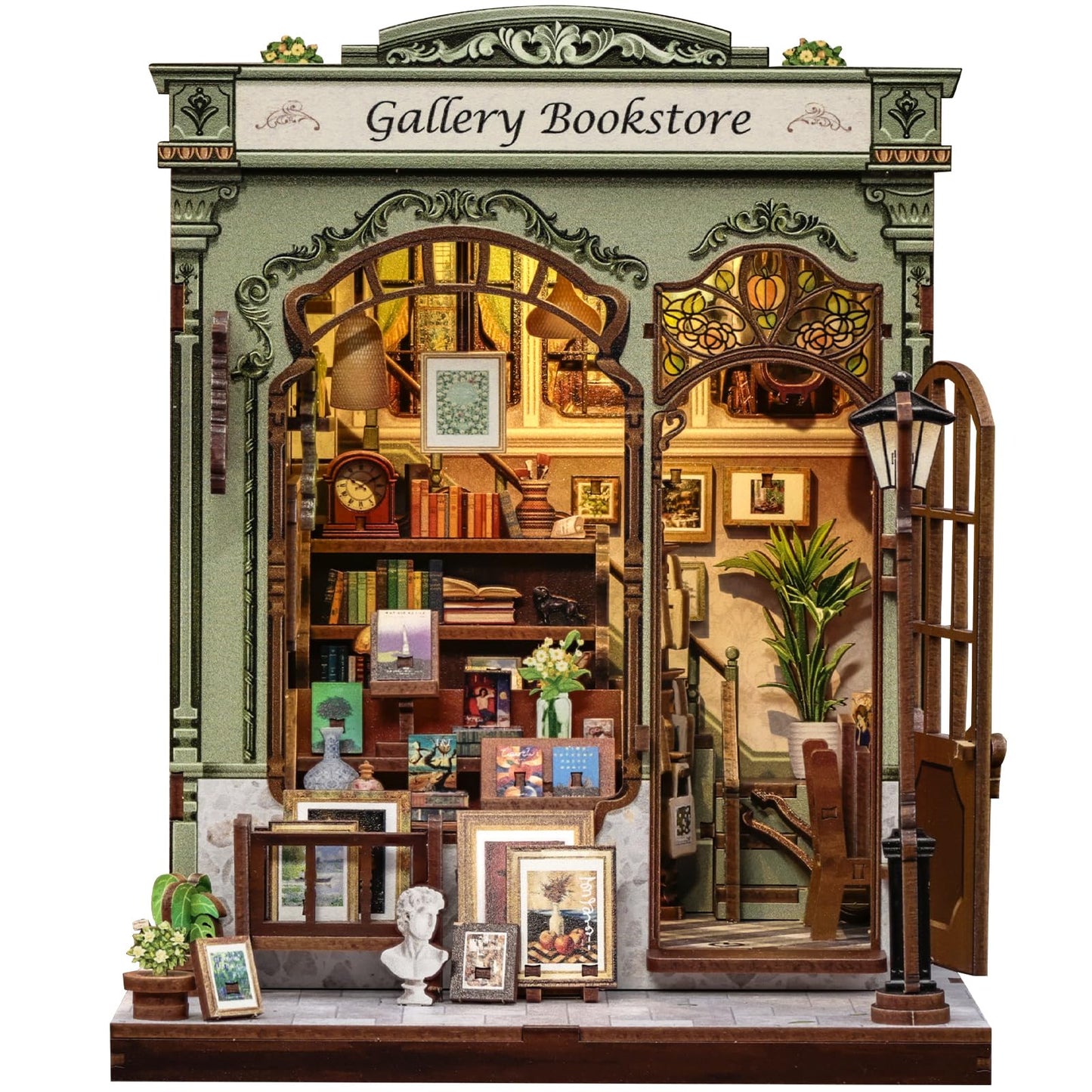 Cutefun Book Nook Kit, DIY Miniature House Kit for Adults, 3D Wooden Puzzle Mini House Building Kit with LED, Dollhouse Kit Bookshelf Insert Decor Creative Gifts for Teens (The Astrology Bookshop)