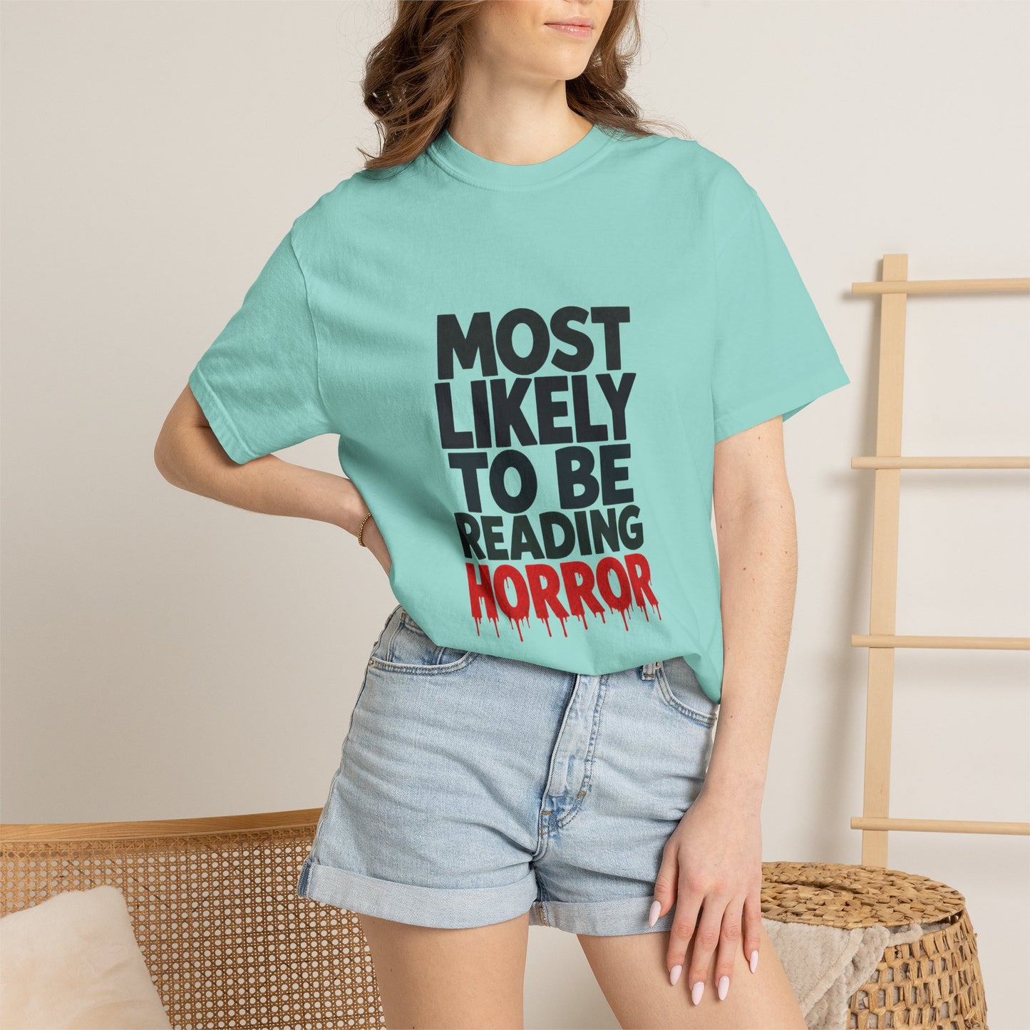 Horror Reader T-Shirt — "Most Likely to Be Reading Horror" Graphic Tee