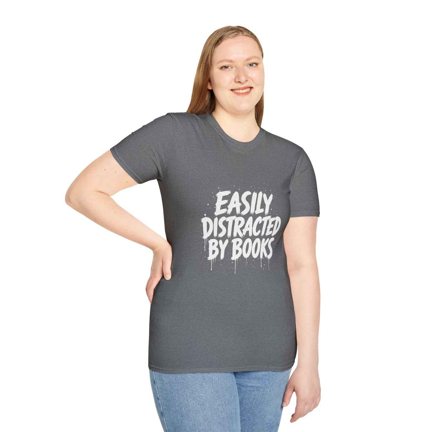 Lightweight Fabric - "Easily Distracted by Books" T‑Shirt