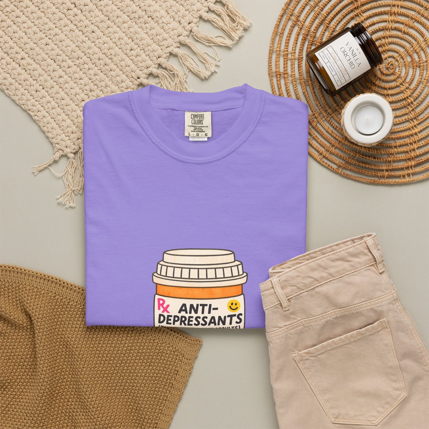 T-Shirt — "Anti-Depressants" Coffee & Books Graphic Tee
