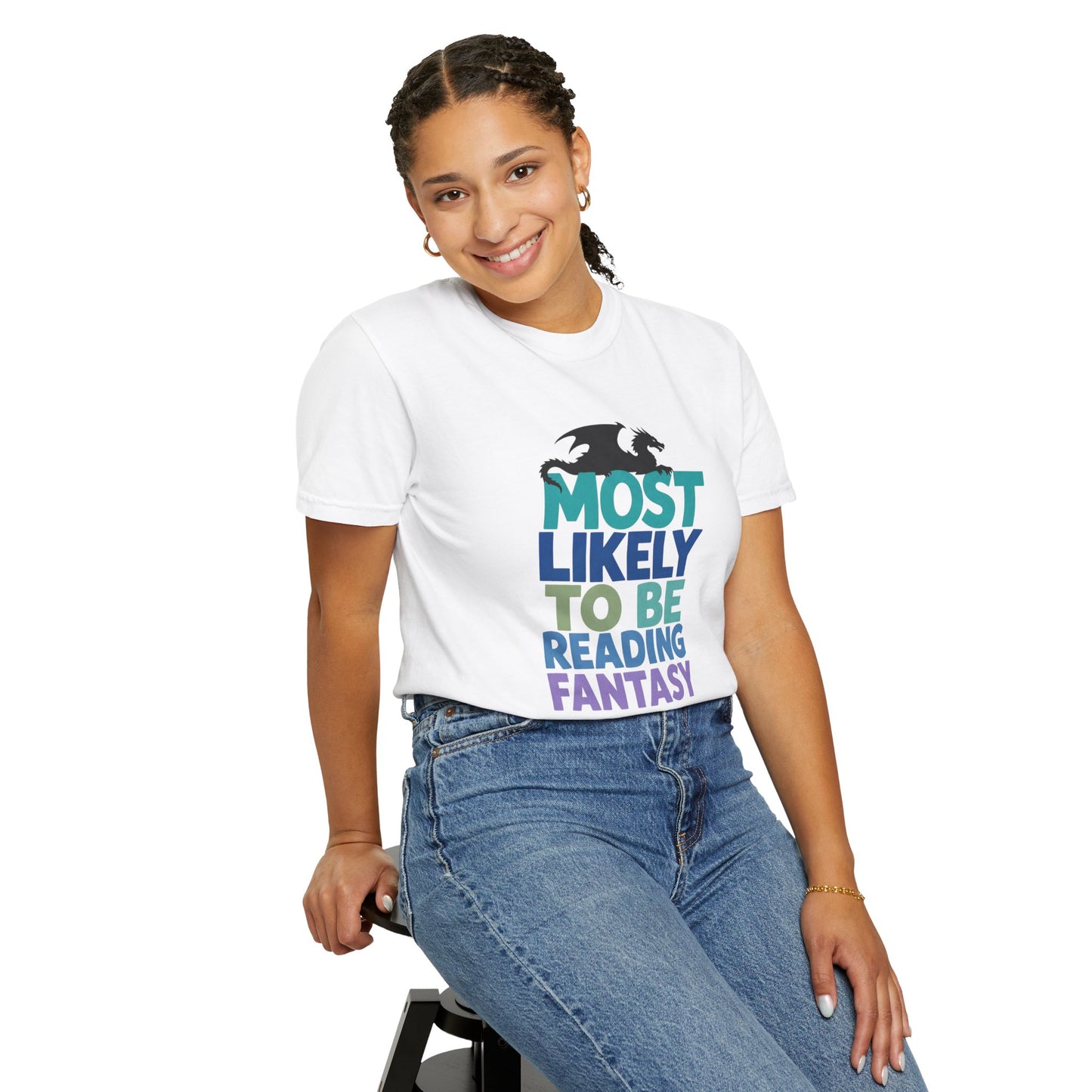 Fantasy Reader T-Shirt — "Most Likely to Be Reading Fantasy" Graphic Tee