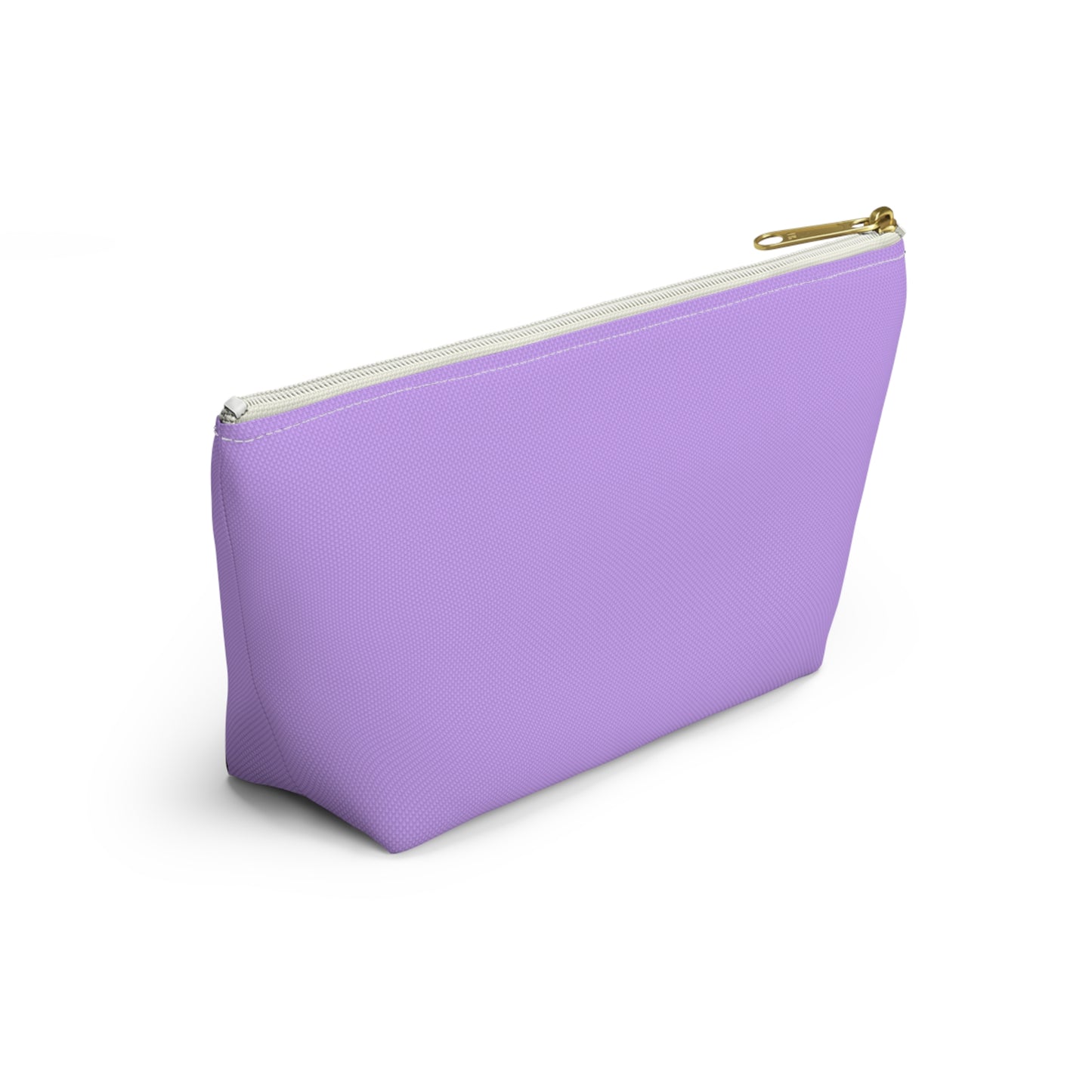 "Badass Bookish Babe" Accessory Pouch — Lavender T‑Bottom Makeup & Book Lover Organizer