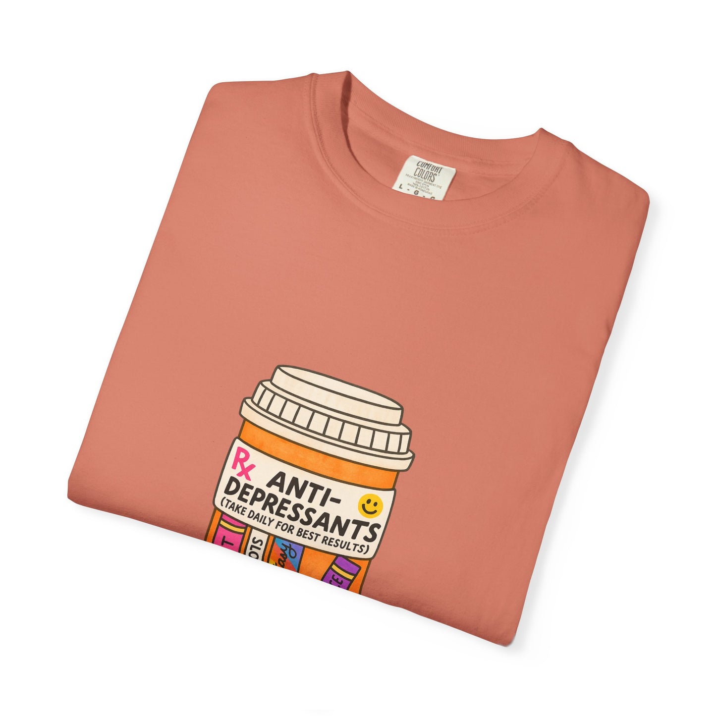 T-Shirt — "Anti-Depressants" Coffee & Books Graphic Tee