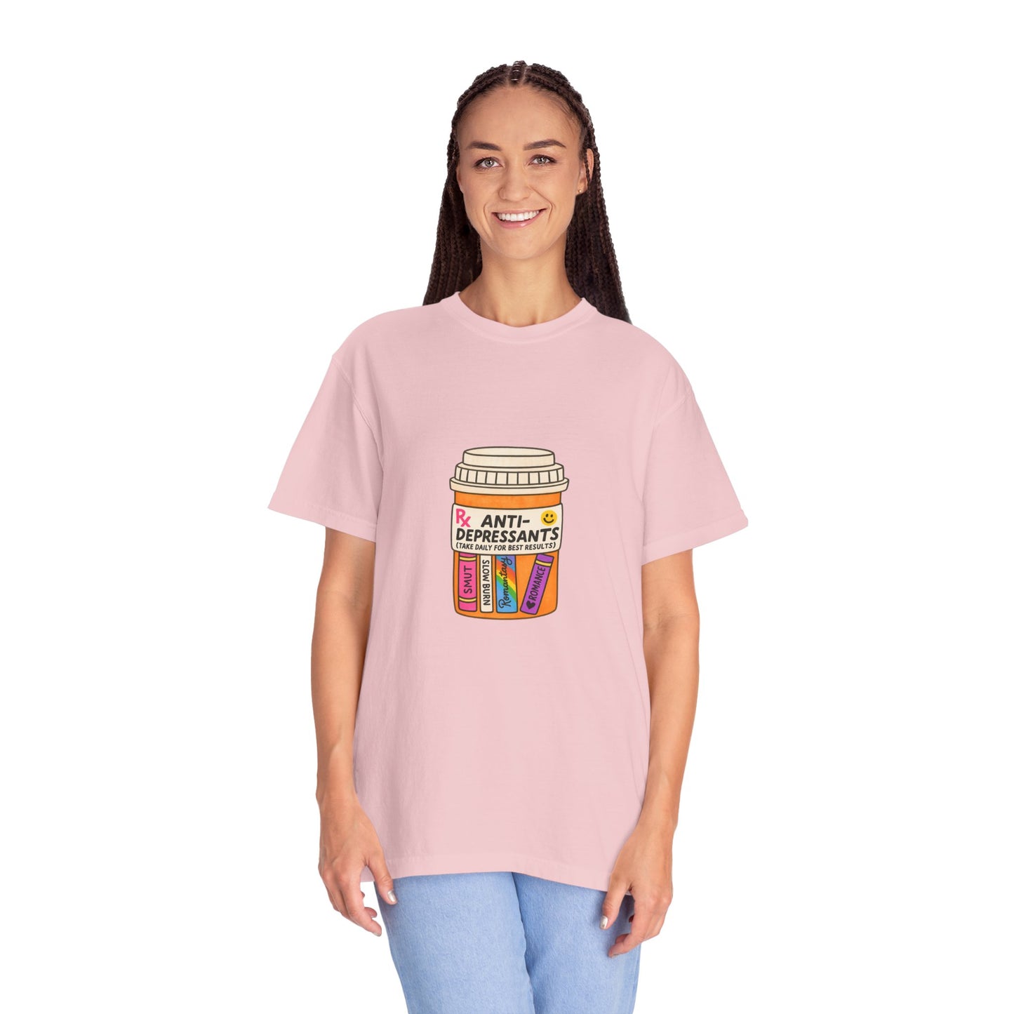 T-Shirt — "Anti-Depressants" Coffee & Books Graphic Tee