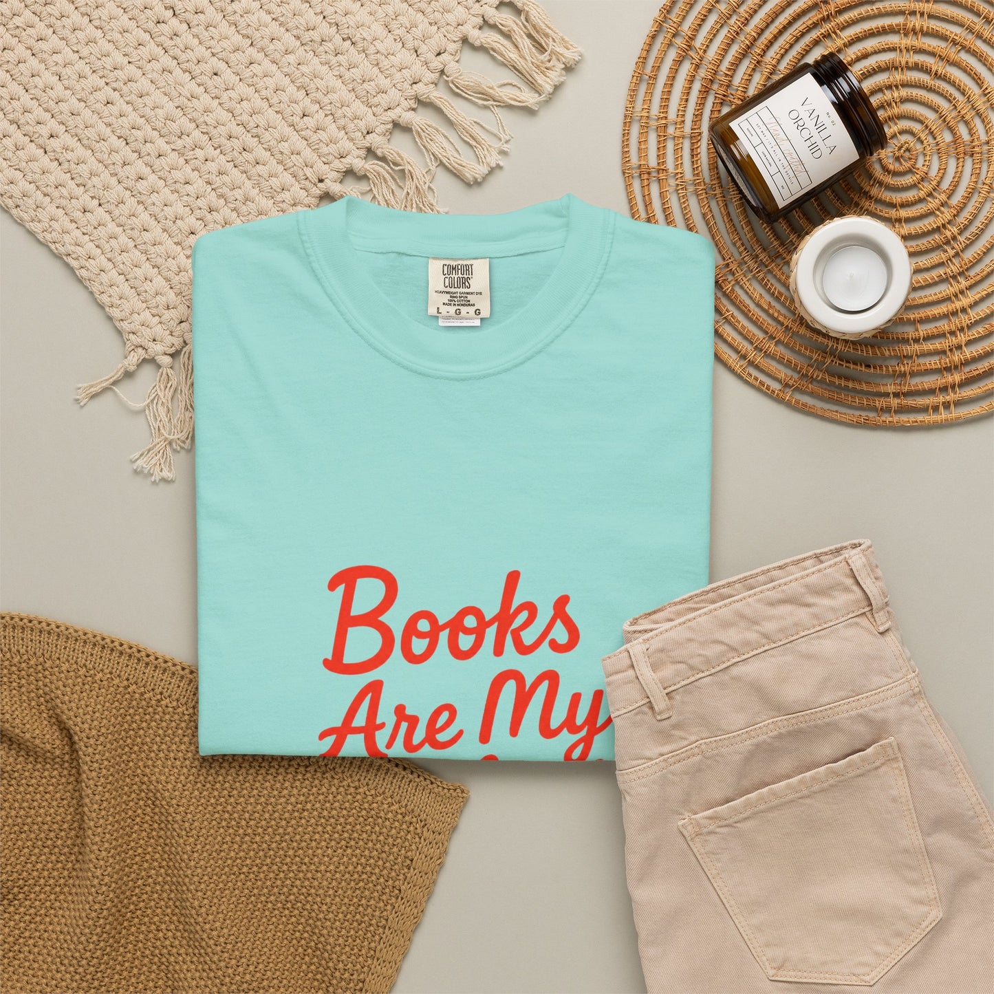 Books Are My Hyperfixation T-Shirt — Cute Red Script Reading Tee for Book Lovers