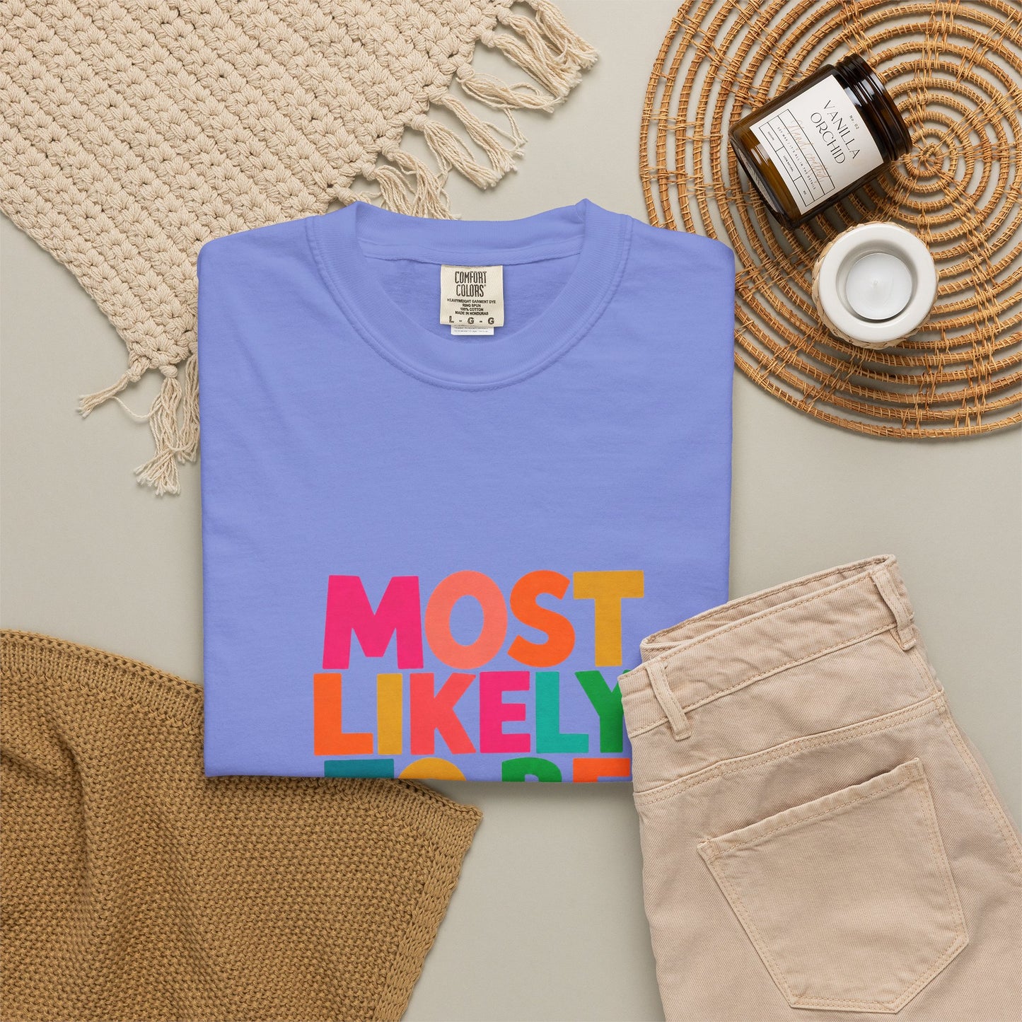 "Most Likely to Be Reading Romance" Colourful Book Lover Tee