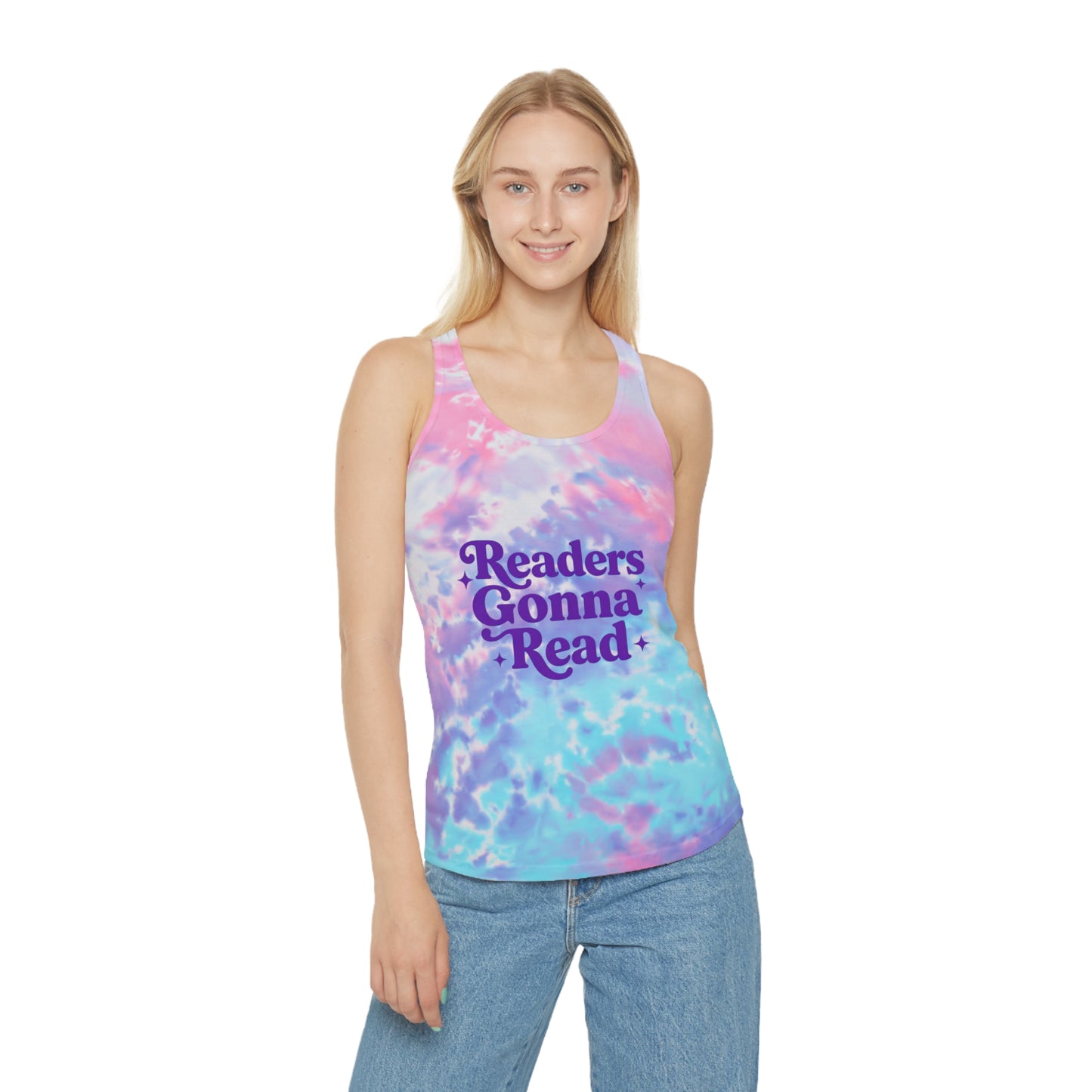 "Readers Gonna Read" Tie-Dye Racerback Tank