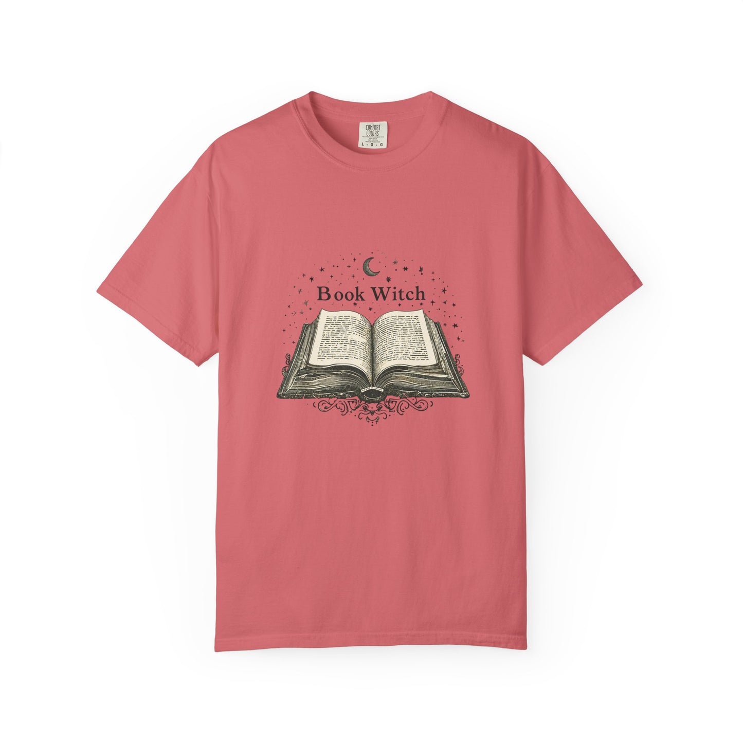 "Book Witch" T-Shirt — Vintage Open Spellbook Design for Readers & Witches