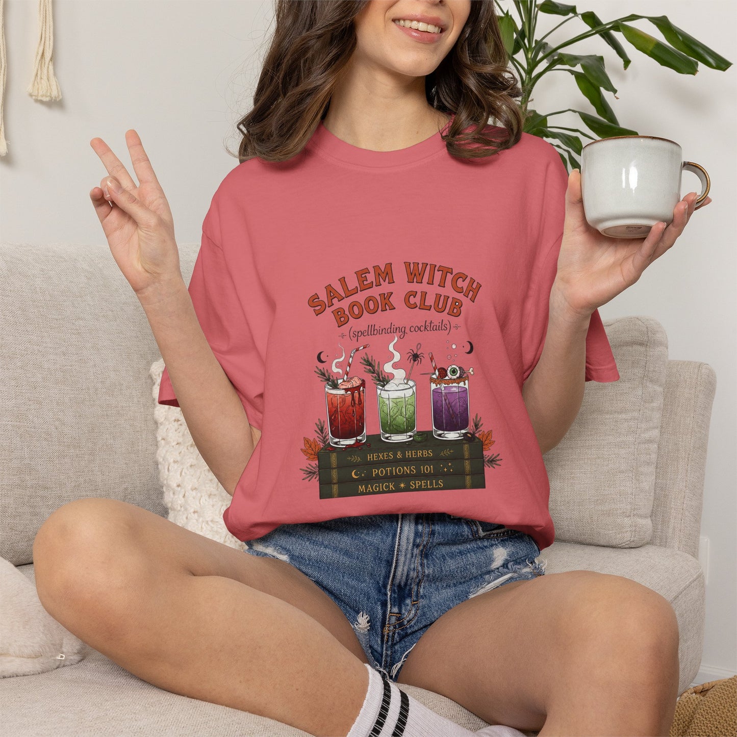 "Salem Witch Book Club" T-Shirt — Whimsical Witchy Reading Tee