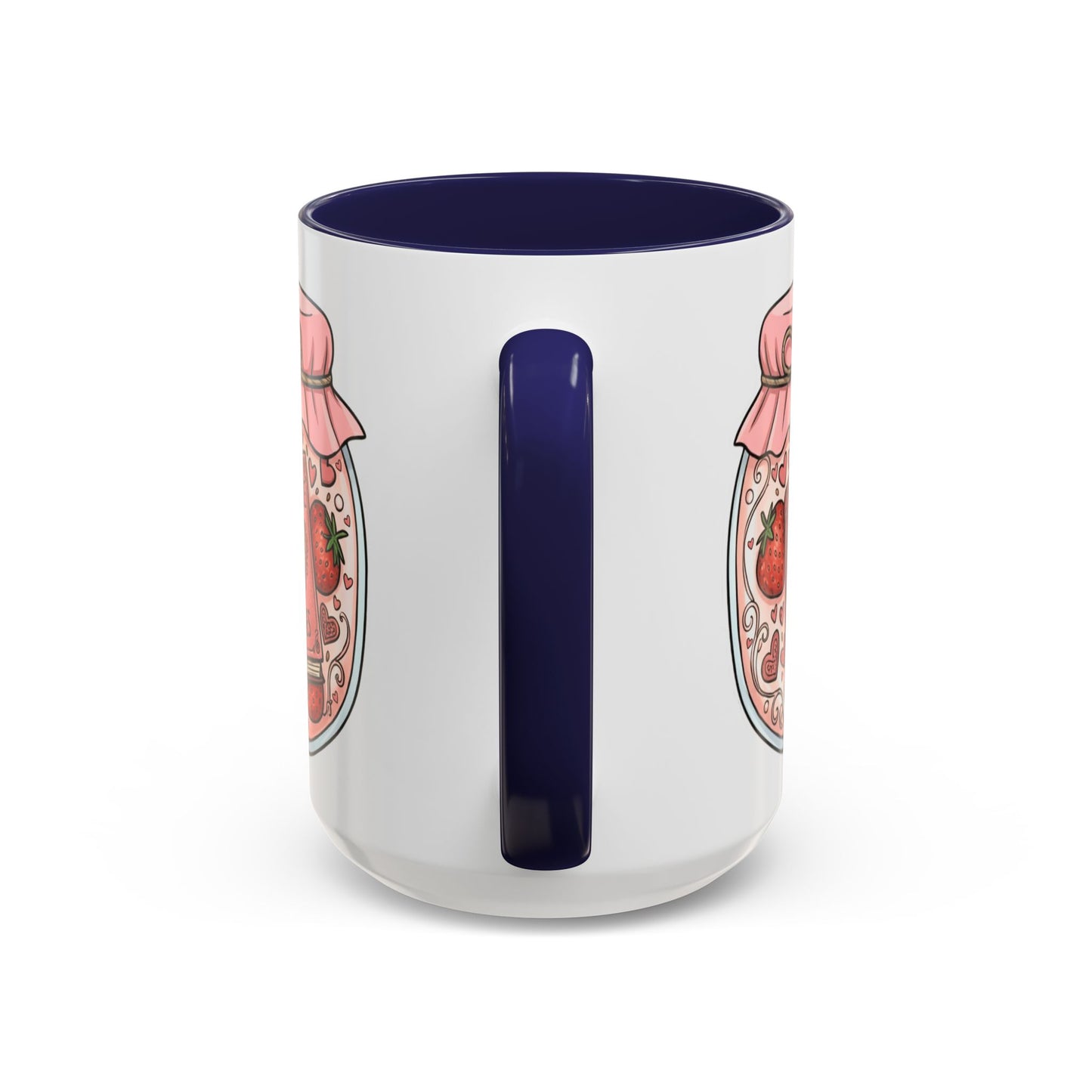 "Romance Pages" Jam Jar Coffee Mug — Cute Strawberry Jam Romance Readers Mug (11/15oz)