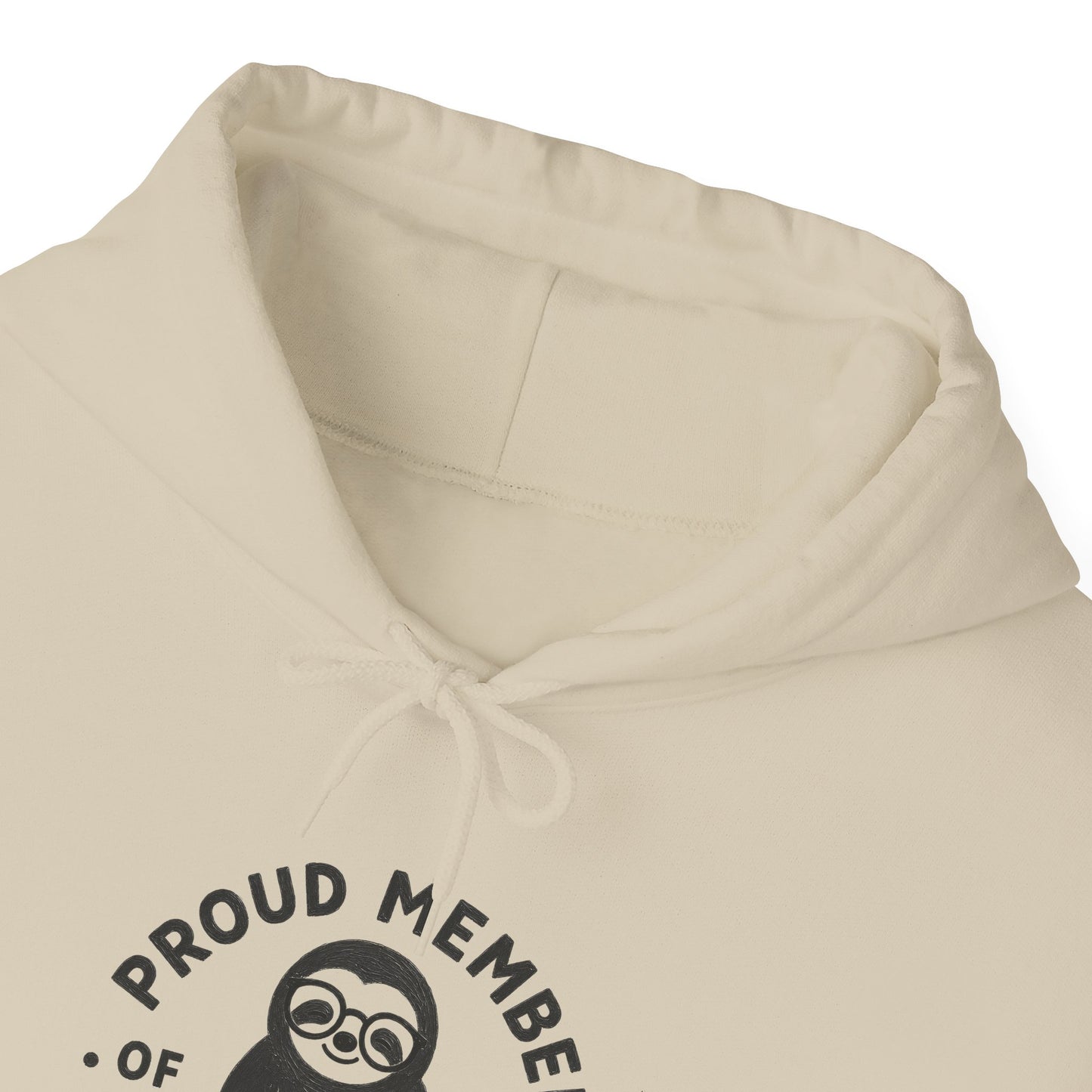 "Proud Member of the Slow Readers Club" Sloth Reading Hoodie