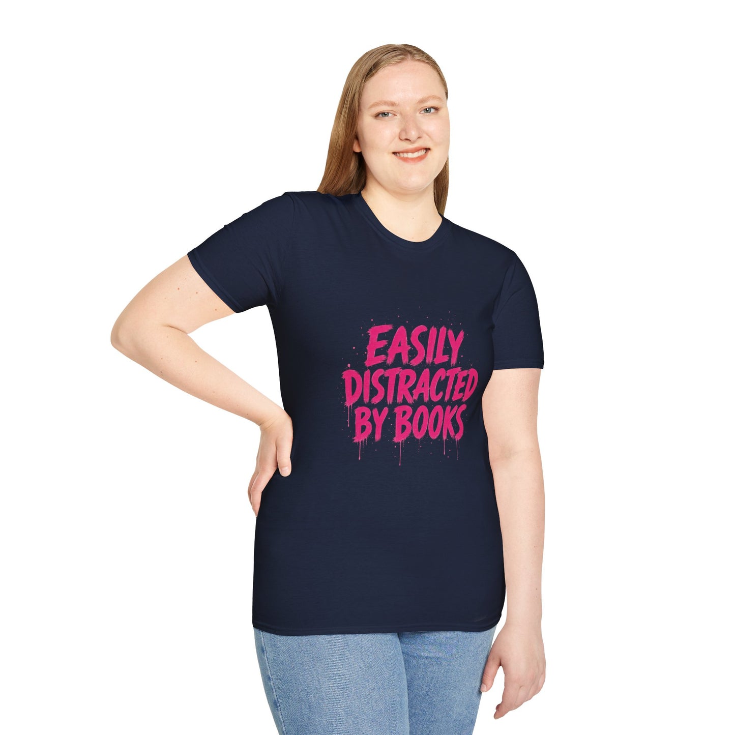 Lightweight Fabric - "Easily Distracted by Books" T‑Shirt