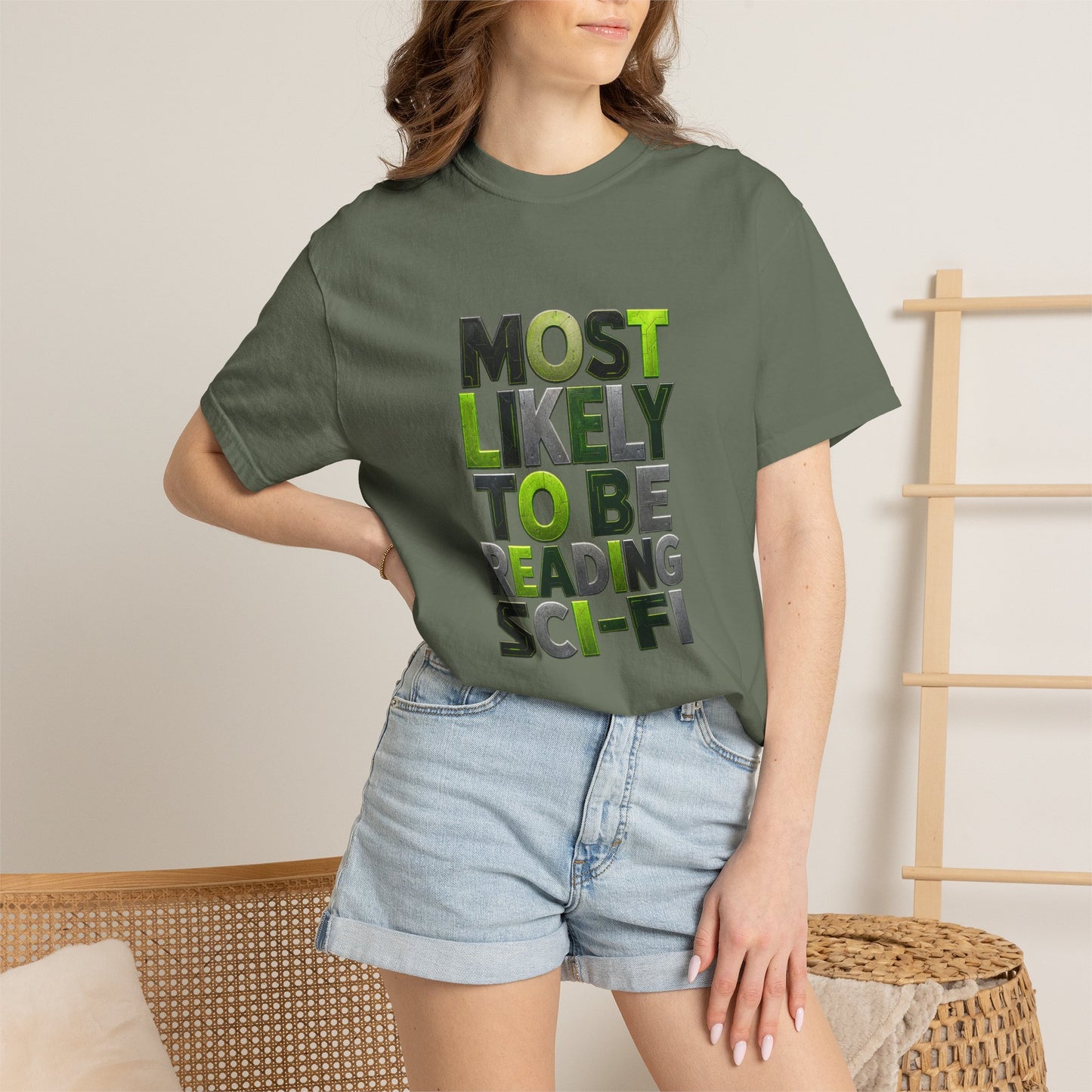 "Most Likely To Be Reading Sci‑Fi" T-Shirt for Science Fiction Book Lovers