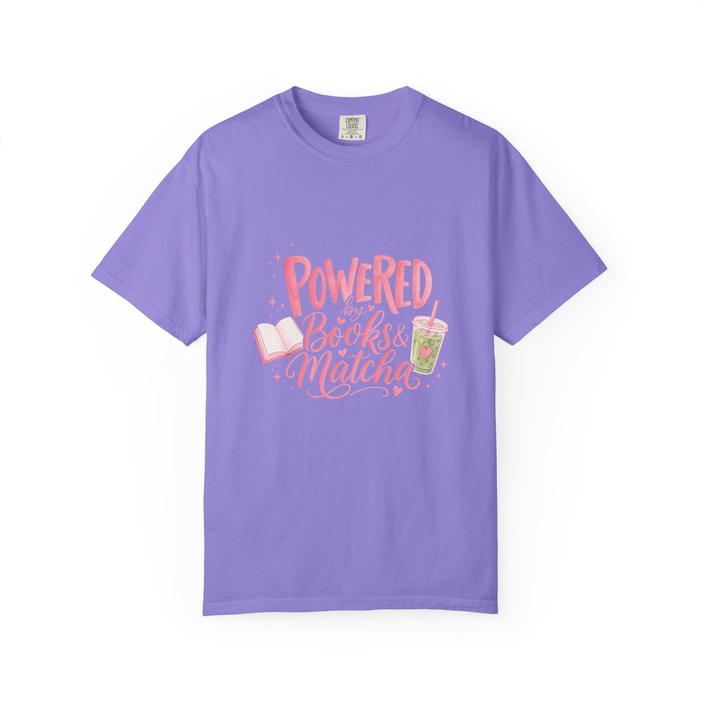 "Powered by Books & Matcha" T-Shirt