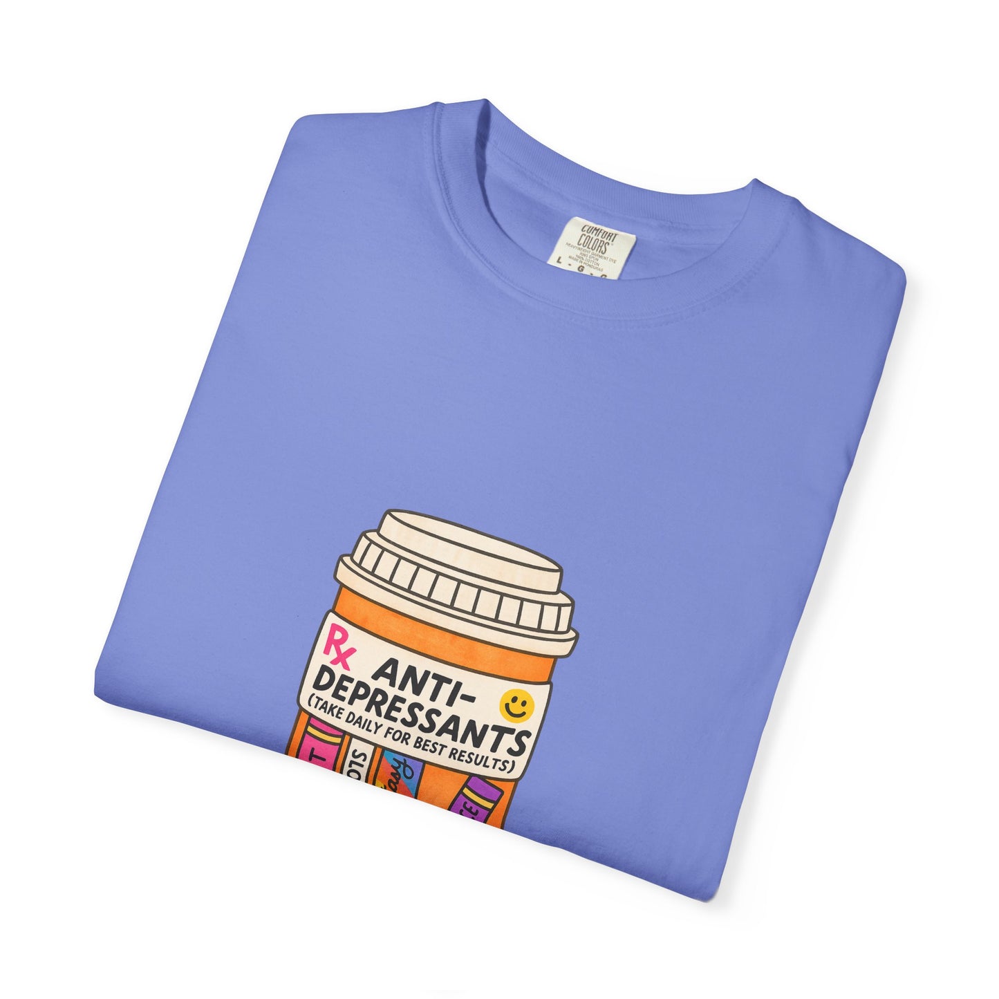 T-Shirt — "Anti-Depressants" Coffee & Books Graphic Tee