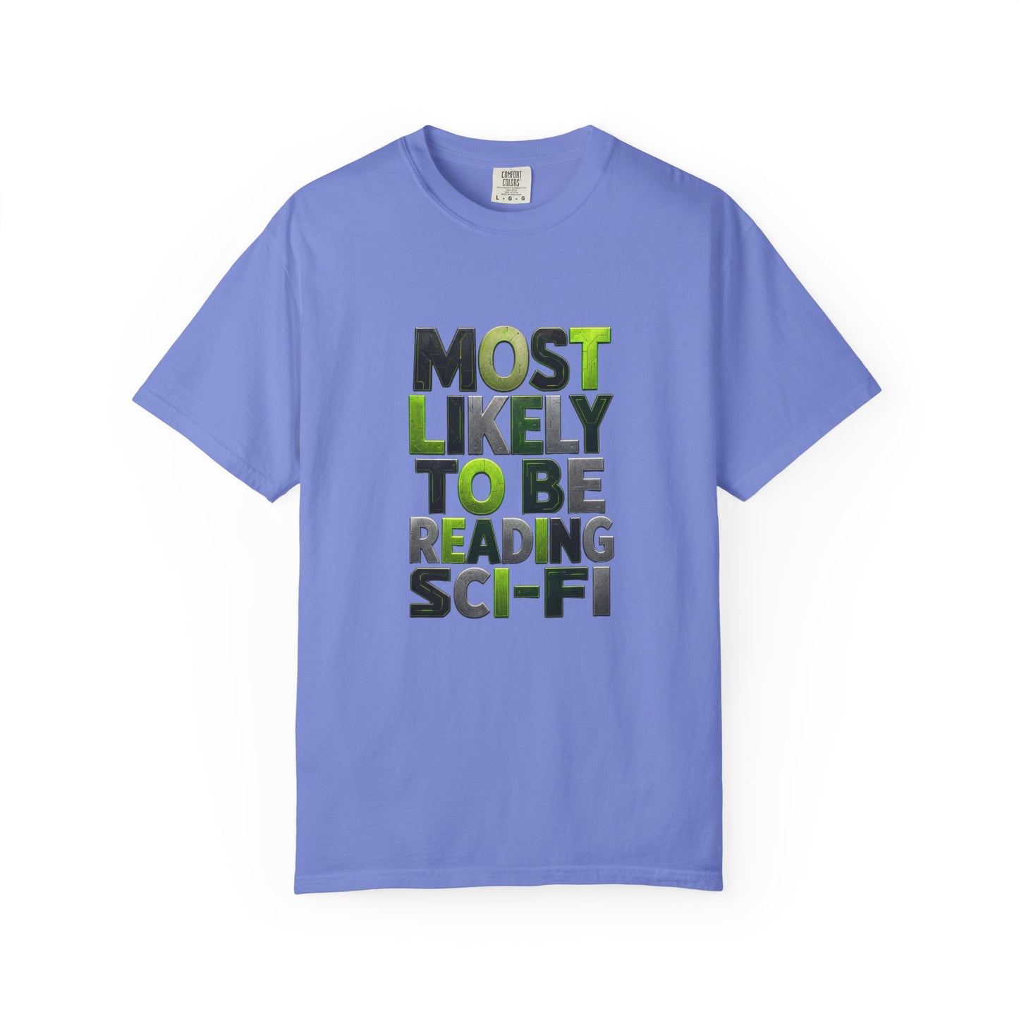 "Most Likely To Be Reading Sci‑Fi" T-Shirt for Science Fiction Book Lovers