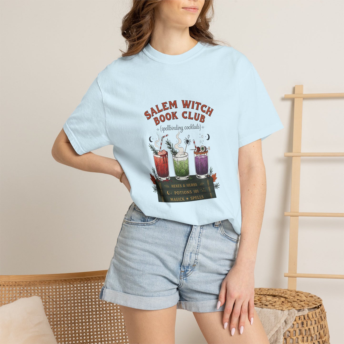 "Salem Witch Book Club" T-Shirt — Whimsical Witchy Reading Tee