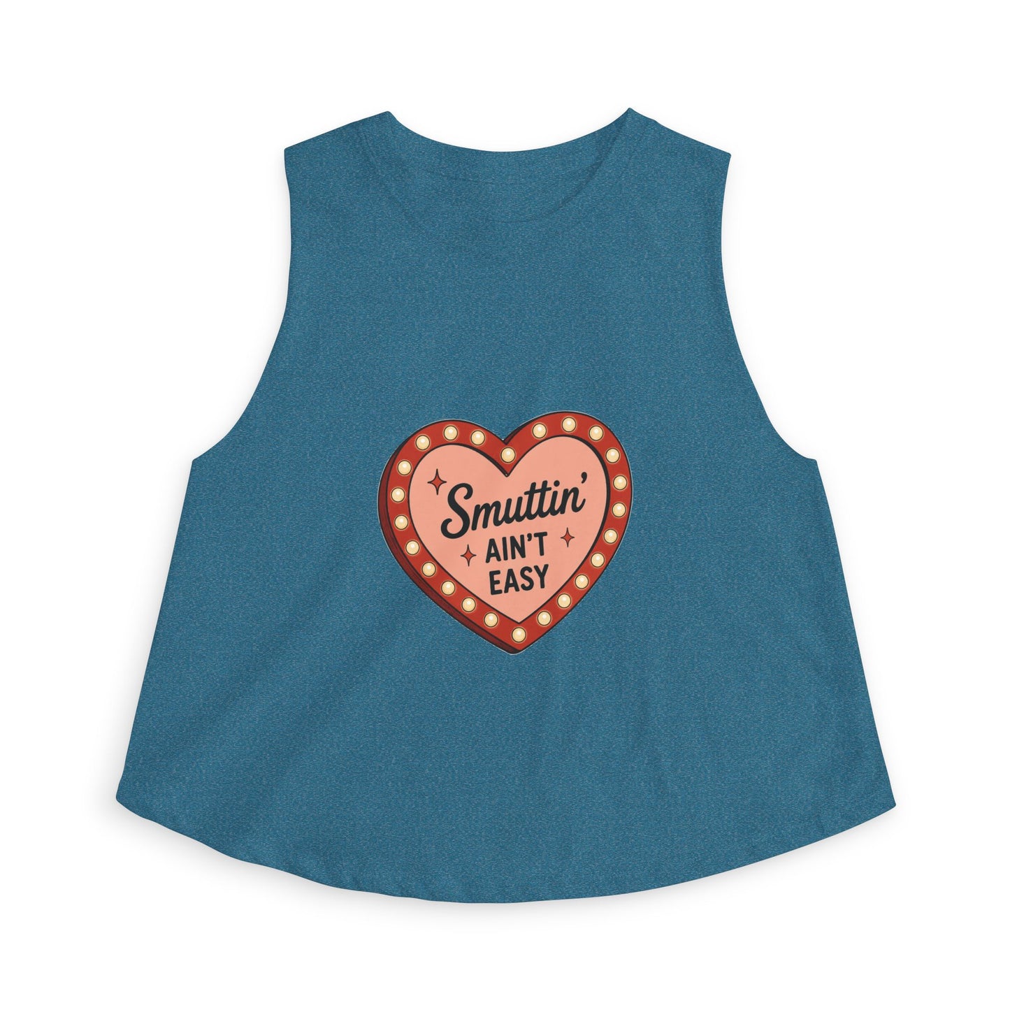 Smut Readers Crop Top — "Smuttin Ain't Easy" Retro Heart Graphic