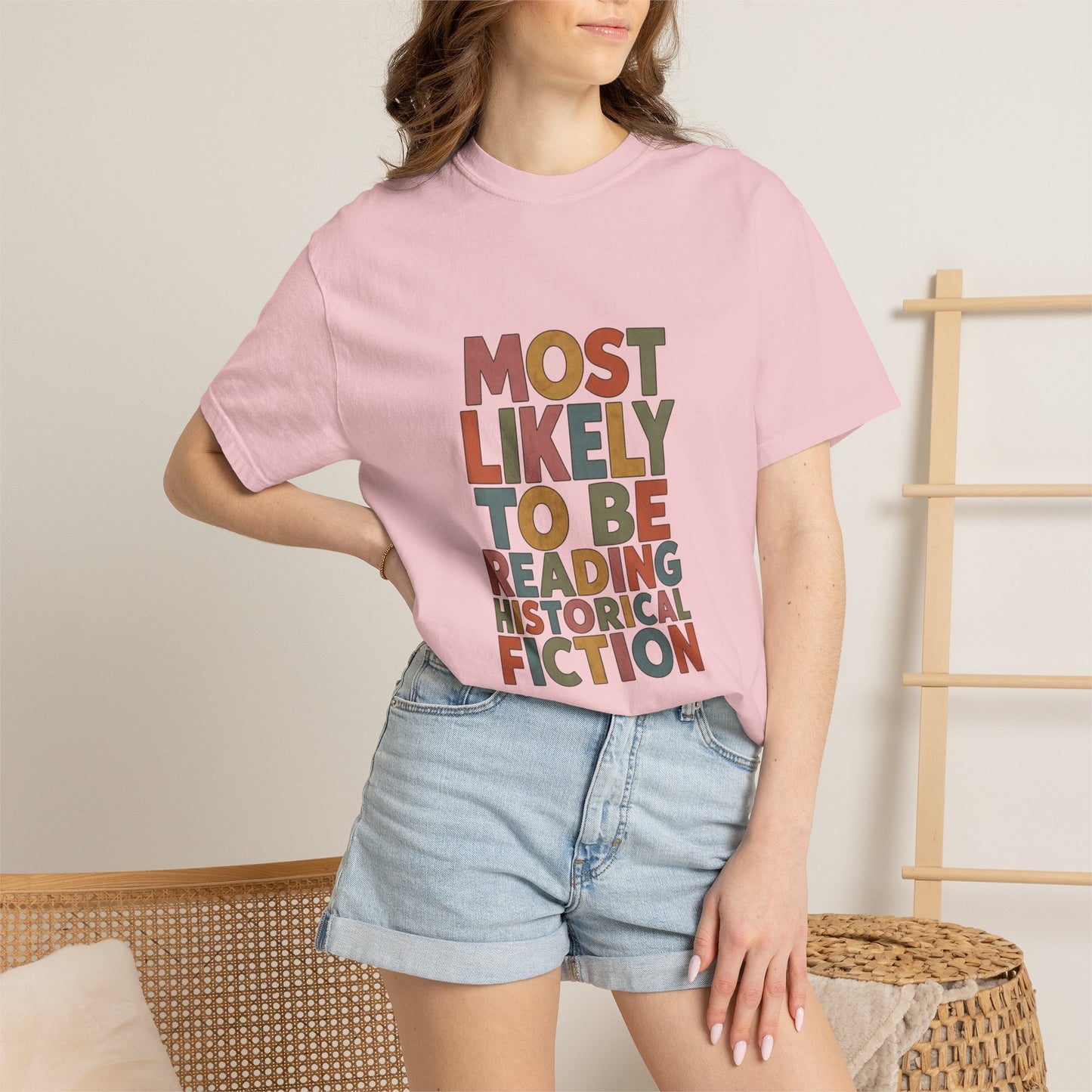 Historical Fiction Reader T-Shirt — "Most Likely to Be Reading Historical Fiction"