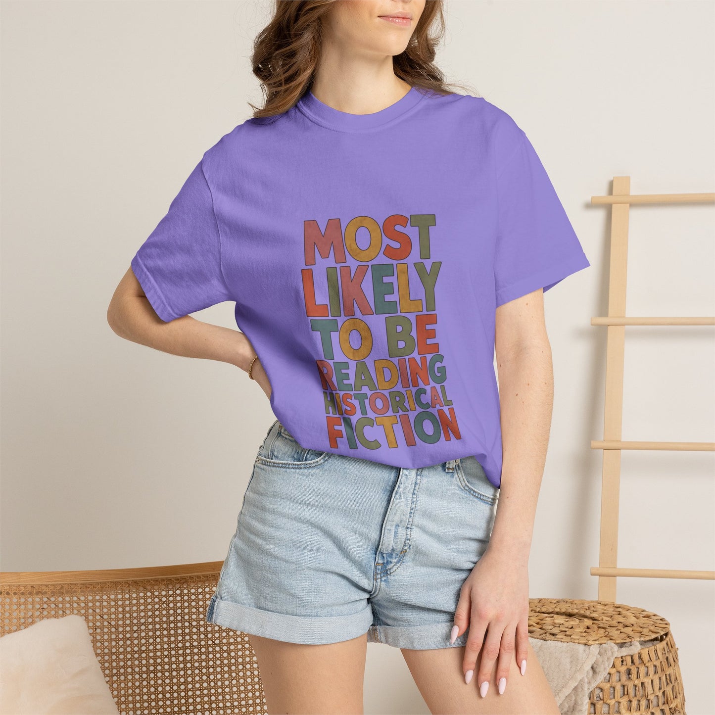 Historical Fiction Reader T-Shirt — "Most Likely to Be Reading Historical Fiction"