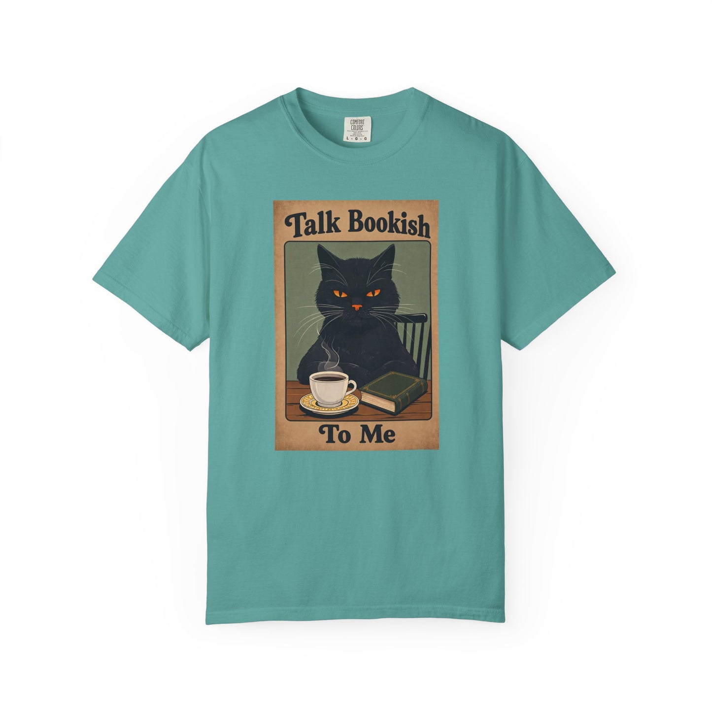 "Talk Bookish To Me" Cat T-Shirt
