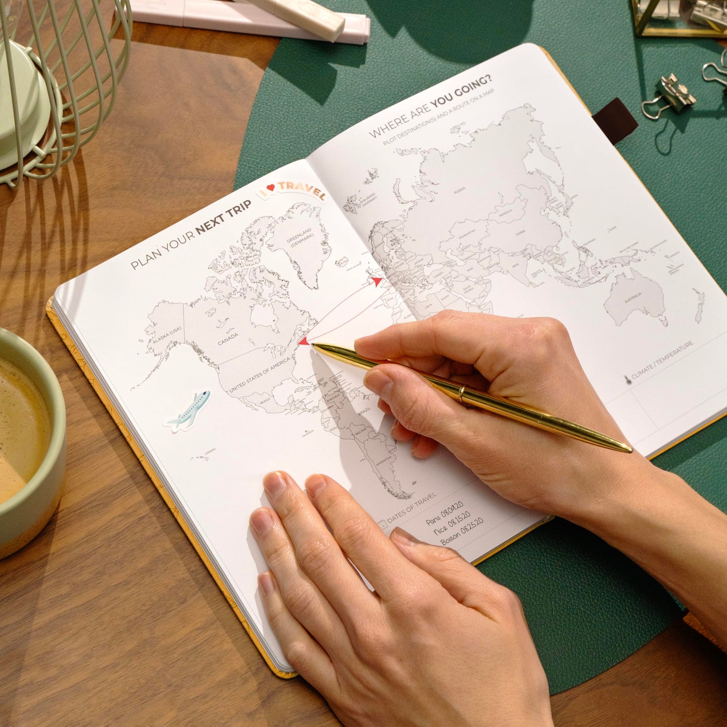 Carnet de Voyage Clever Fox – Carnet de Voyage avec Planificateur de Budget, Liste de Colisage, Suivi des Dépenses et Journal de Bord – Organisateur d'Itinéraire de Voyage pour Femmes, Hommes et Couples – Couverture Rigide
