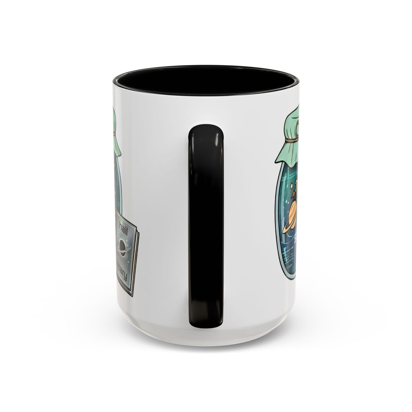 "Sci‑Fi Girl" JamJar Mug — Space Planets Accent Coffee Cup (11/15oz)