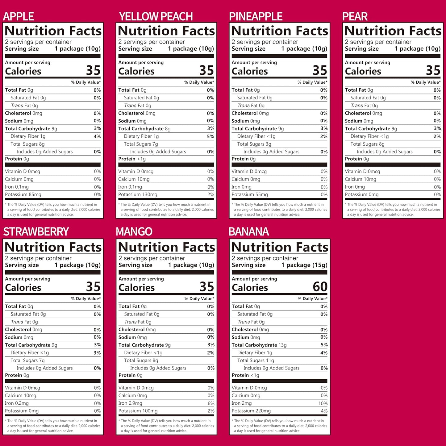 Fruits mélangés lyophilisés par Onetang - Pack de 12