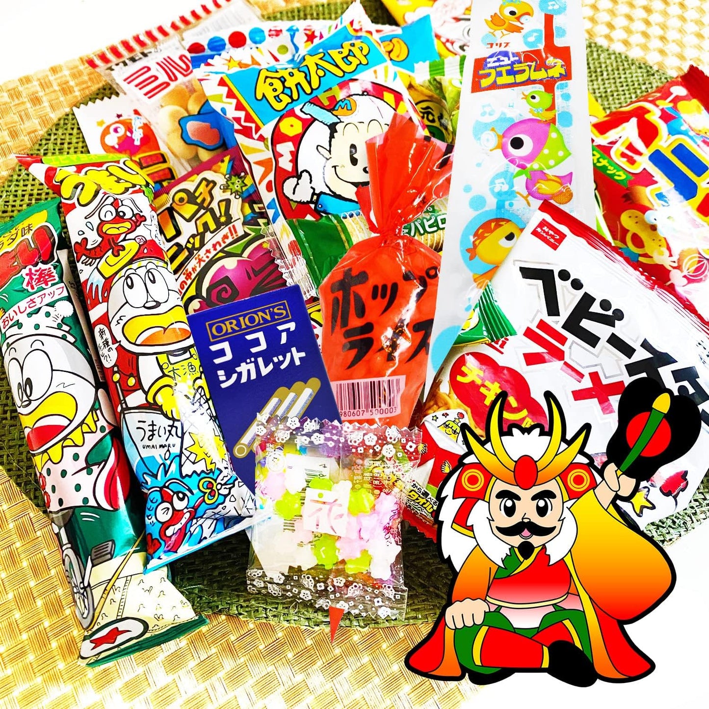 【SHOGUN CANDY】 a 32 piece collection of assorted Japanese snacks and candy gift for Journey through Asia with popular Japanese snacks box