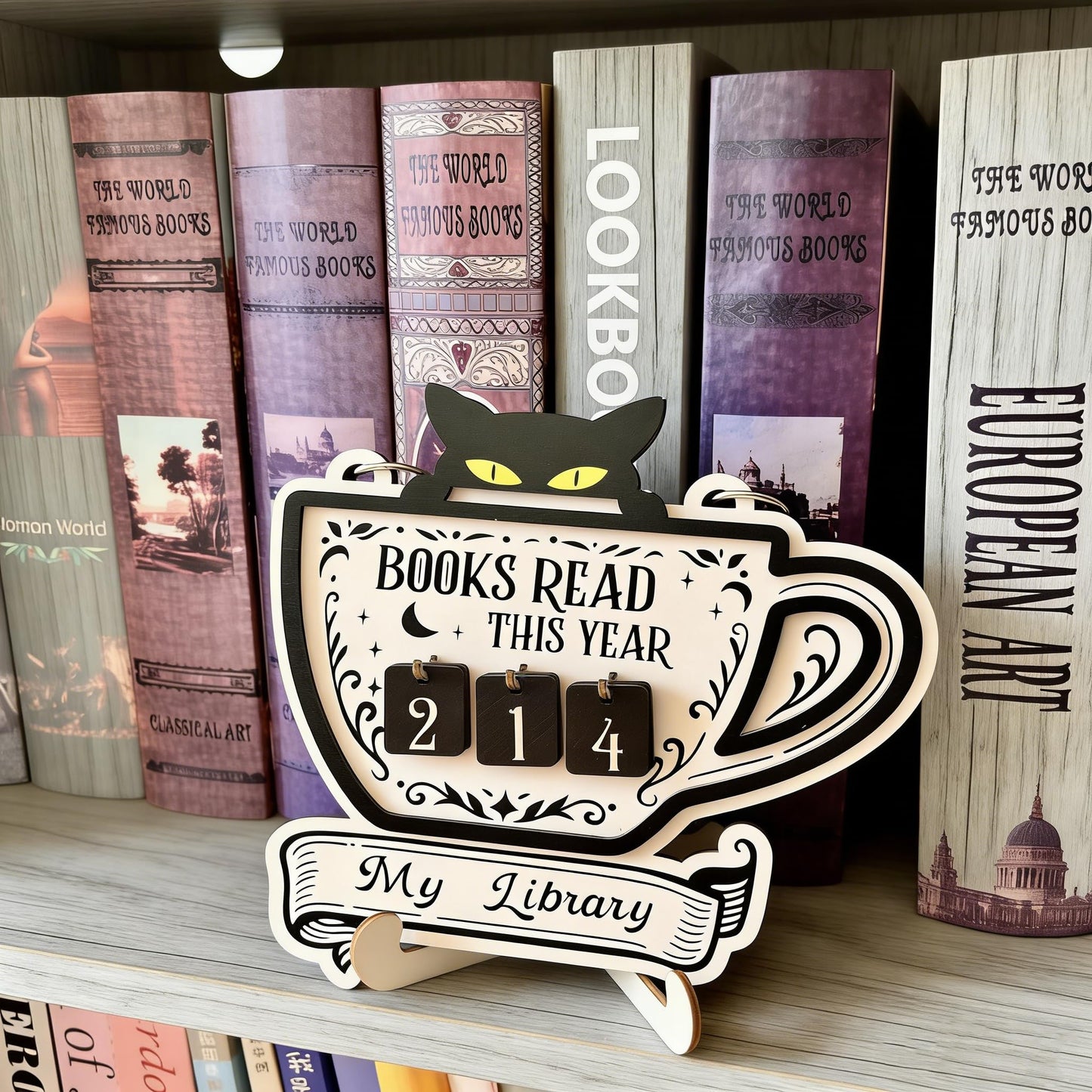 Book Counter Bookshelf Decoration in 2 Adorable Styles
