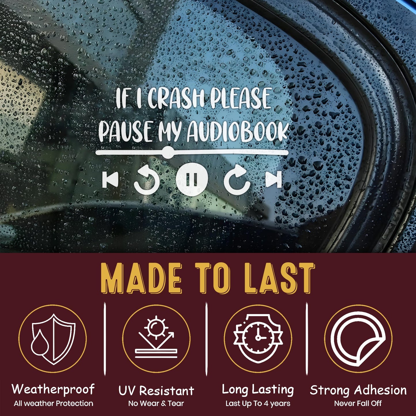 Autocollants de voiture pour livres audio - 2 options au choix