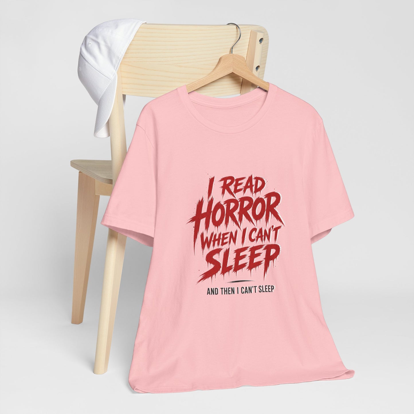 Airlume Cotton - Horror Reader Tee — "I Read Horror When I Can’t Sleep" Graphic T-Shirt