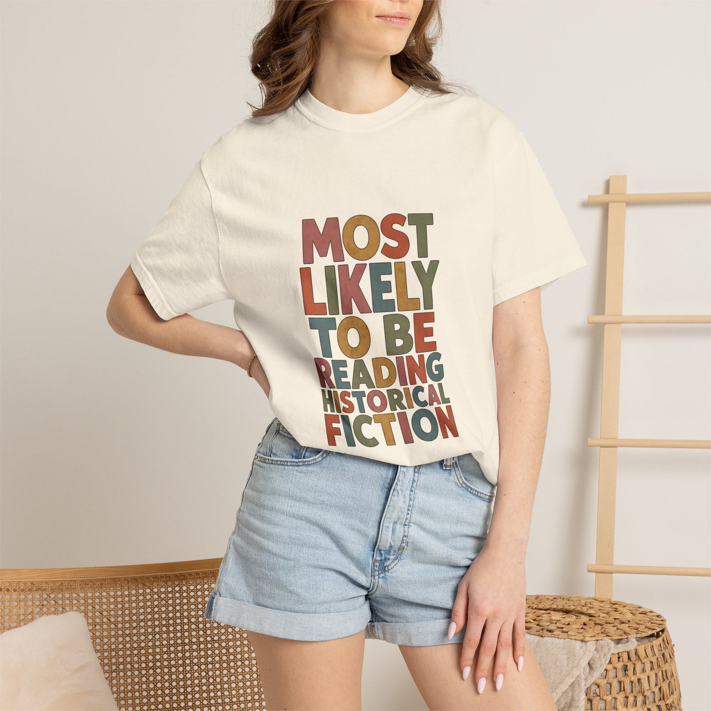 Historical Fiction Reader T-Shirt — "Most Likely to Be Reading Historical Fiction"