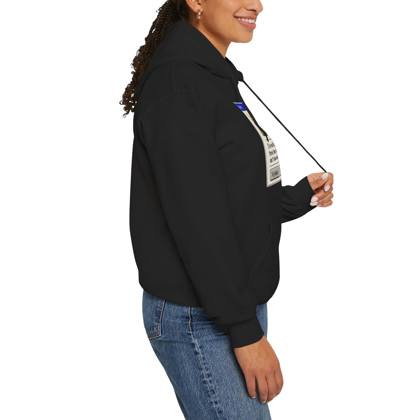 Neurospicy "ERROR: Brain is buffering" Retro Computer Alert Graphic Hoodie