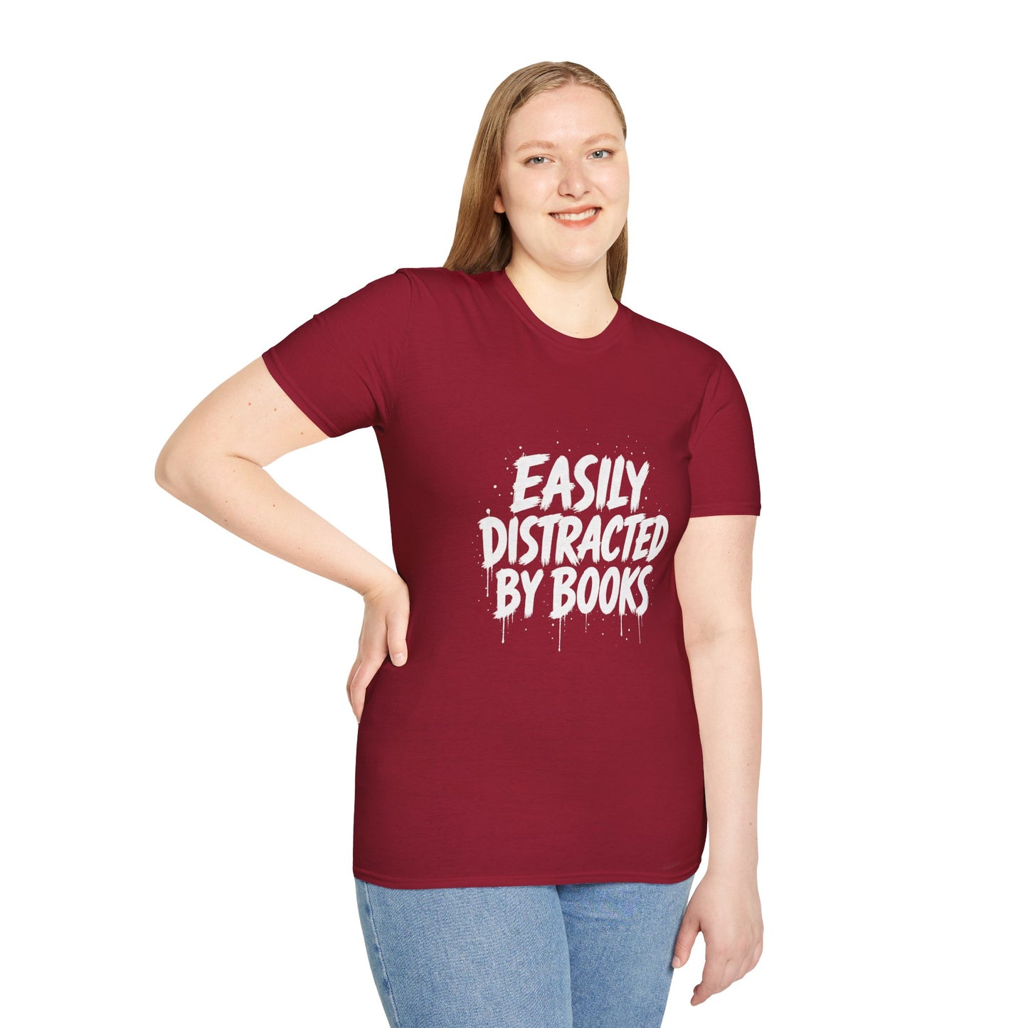 Lightweight Fabric - "Easily Distracted by Books" T‑Shirt