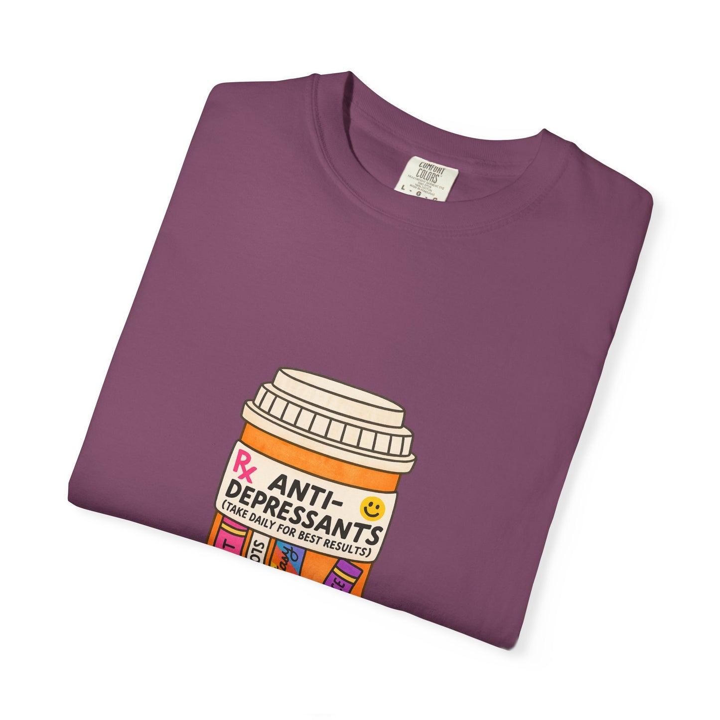 T-Shirt — "Anti-Depressants" Coffee & Books Graphic Tee