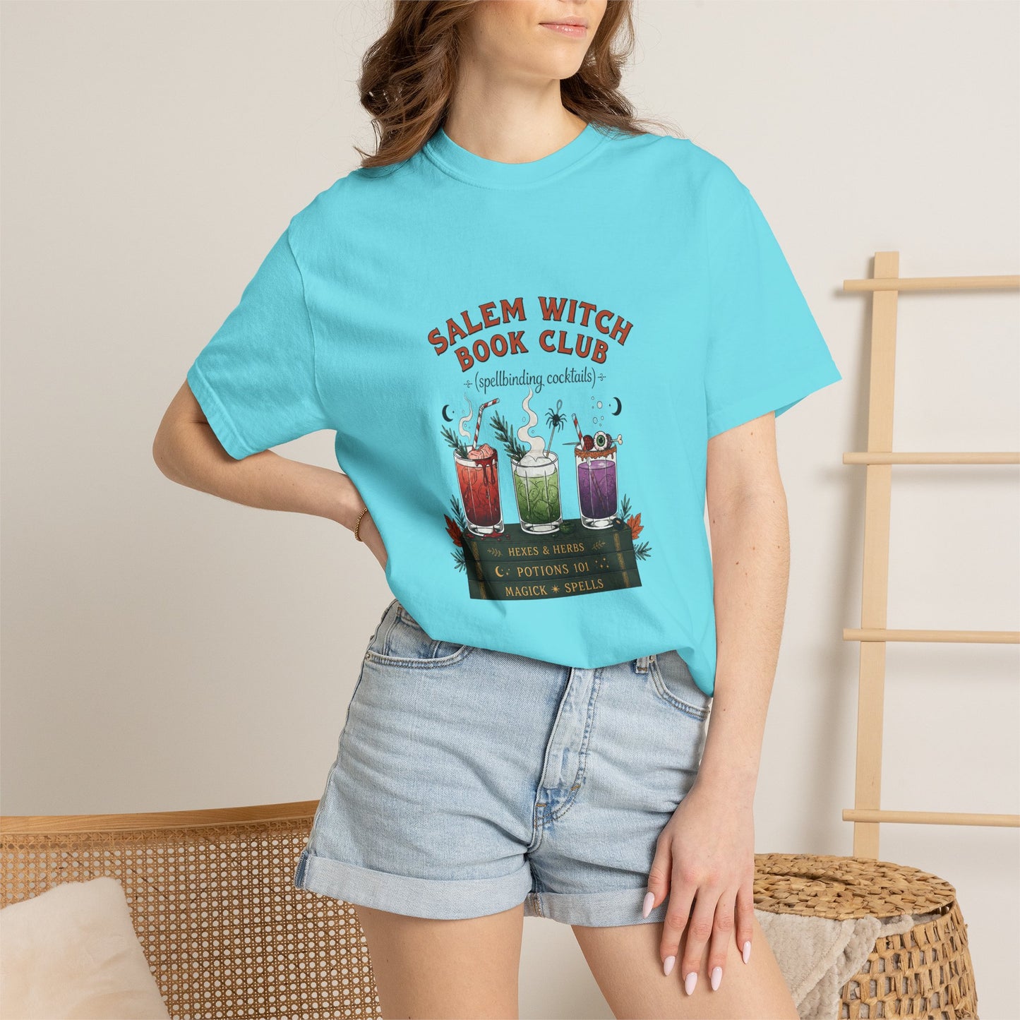 "Salem Witch Book Club" T-Shirt — Whimsical Witchy Reading Tee