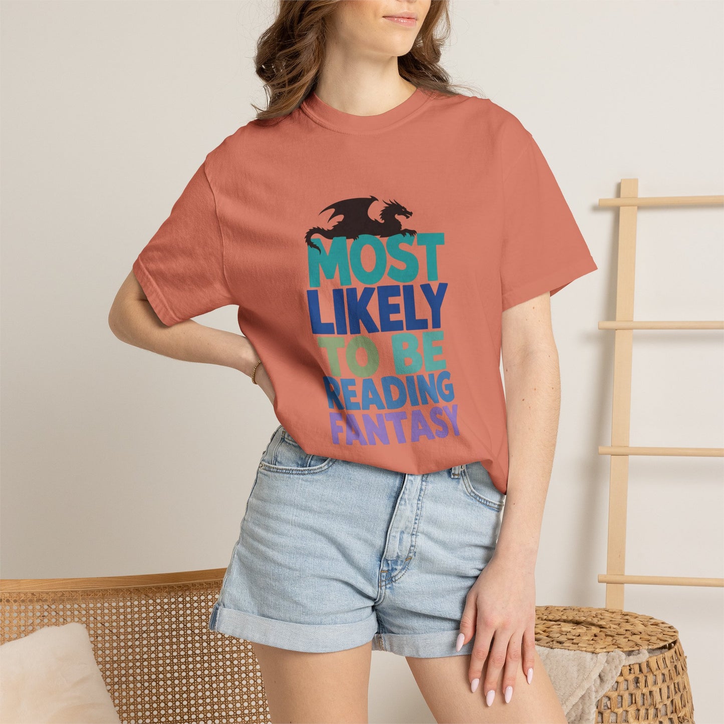 Fantasy Reader T-Shirt — "Most Likely to Be Reading Fantasy" Graphic Tee