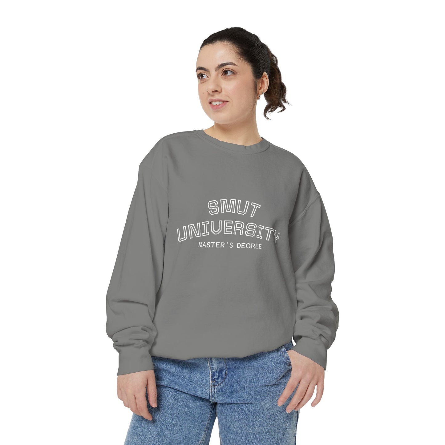 "Smut University Master's Degree" Bookish Garment-Dyed Crewneck Sweatshirt