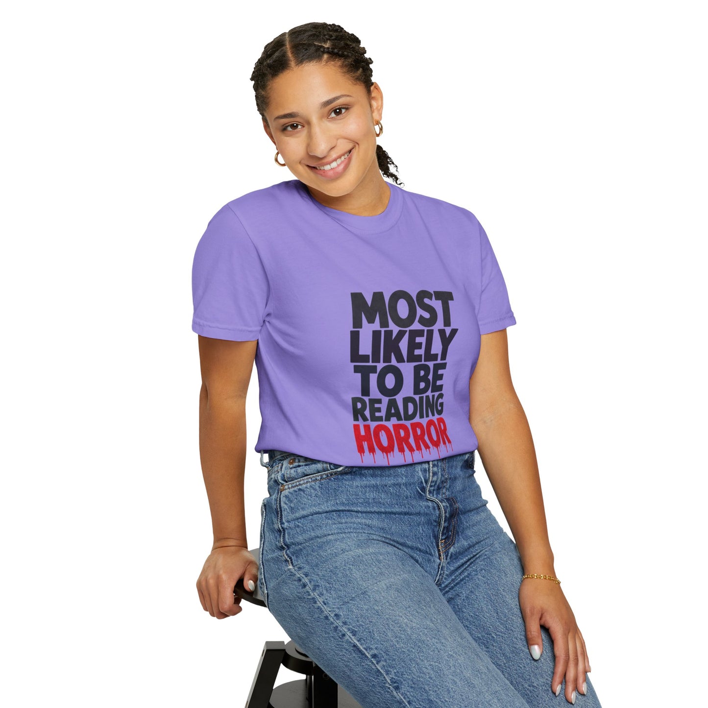 Horror Reader T-Shirt — "Most Likely to Be Reading Horror" Graphic Tee