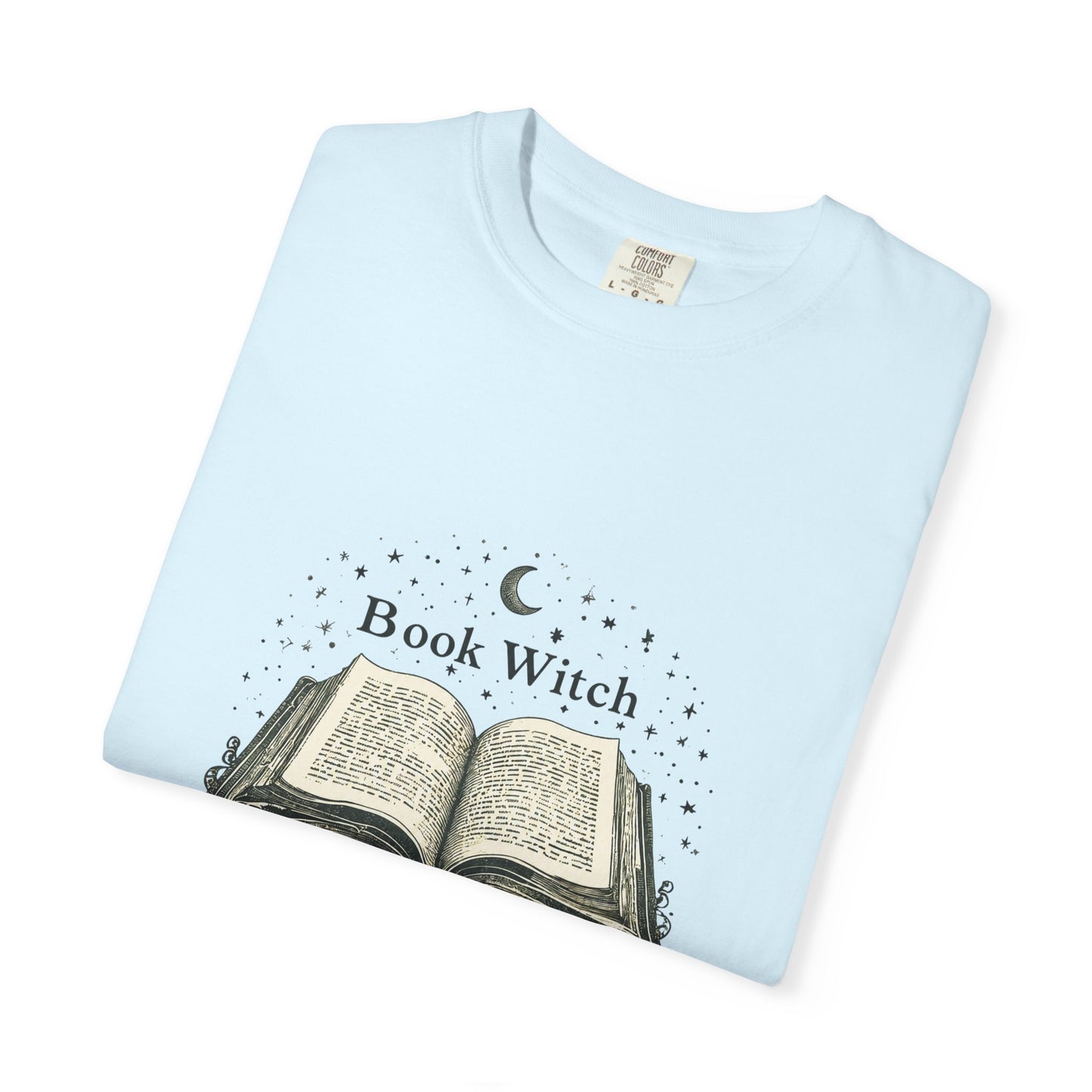 "Book Witch" T-Shirt — Vintage Open Spellbook Design for Readers & Witches
