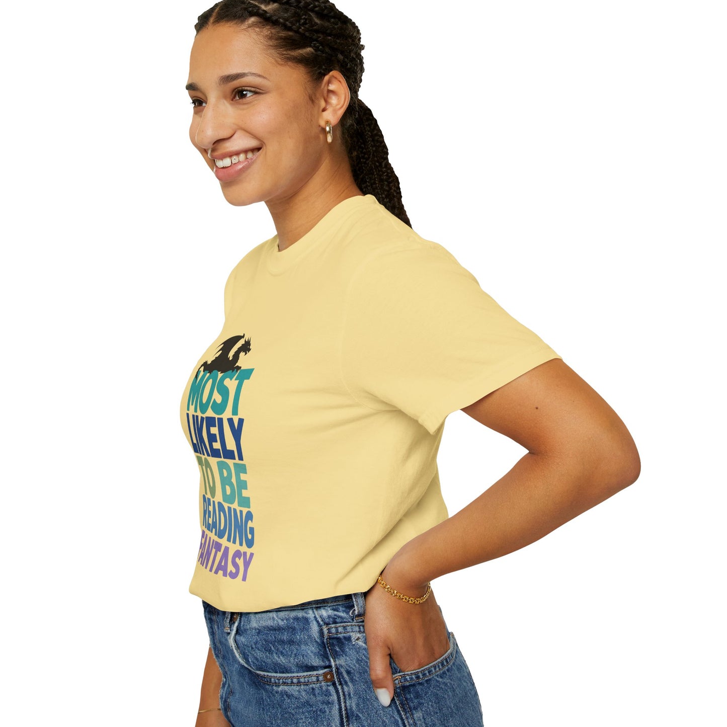 Fantasy Reader T-Shirt — "Most Likely to Be Reading Fantasy" Graphic Tee
