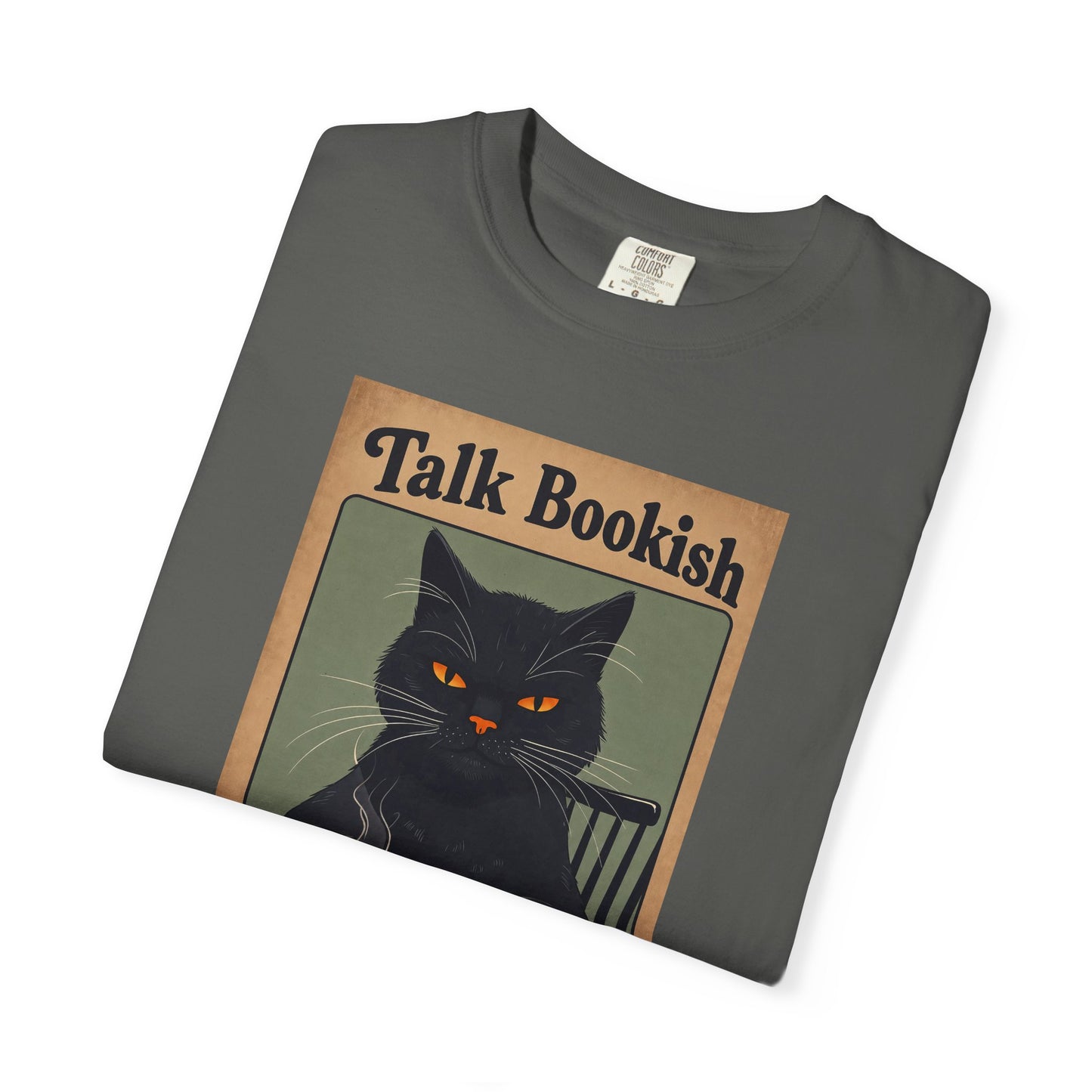 "Talk Bookish To Me" Cat T-Shirt