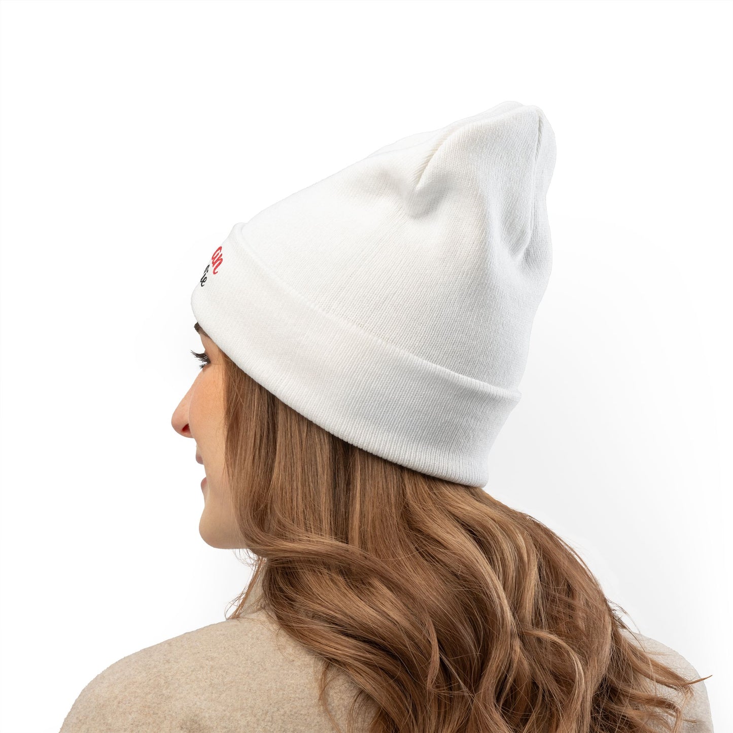 "Canadian Book Girlie" Embroidered Knit Beanie