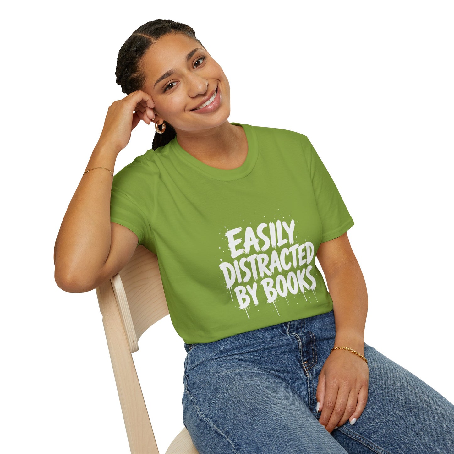 Lightweight Fabric - "Easily Distracted by Books" T‑Shirt