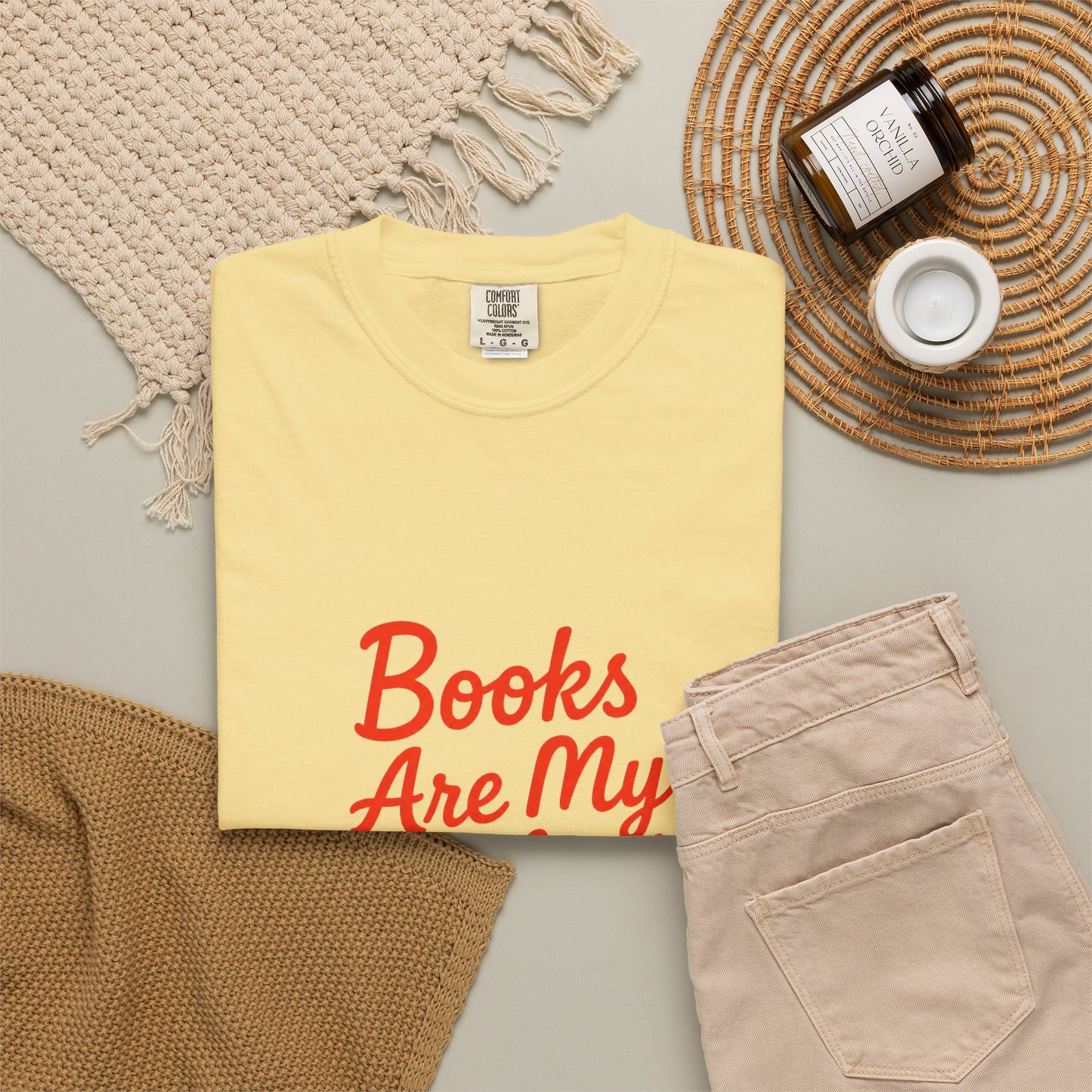 Books Are My Hyperfixation T-Shirt — Cute Red Script Reading Tee for Book Lovers
