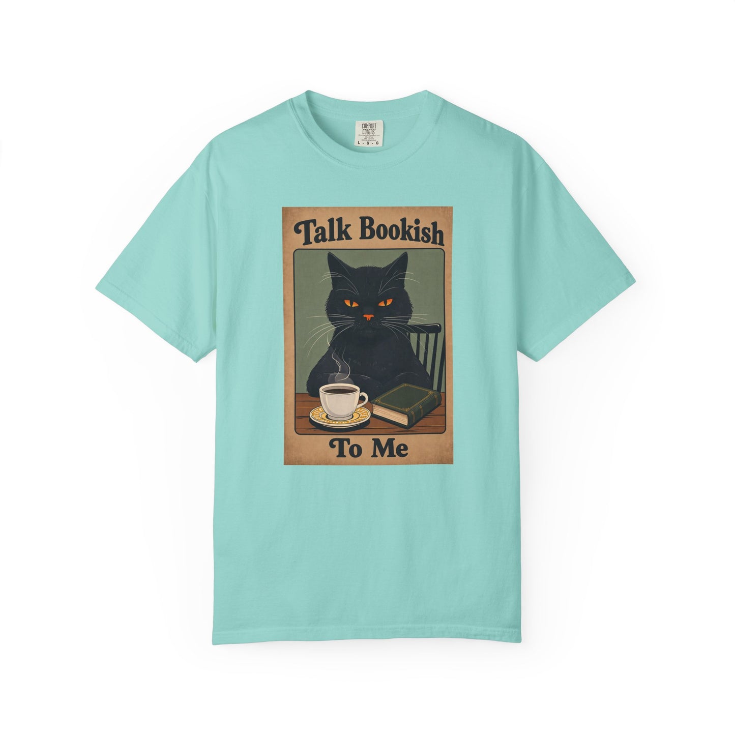 "Talk Bookish To Me" Cat T-Shirt