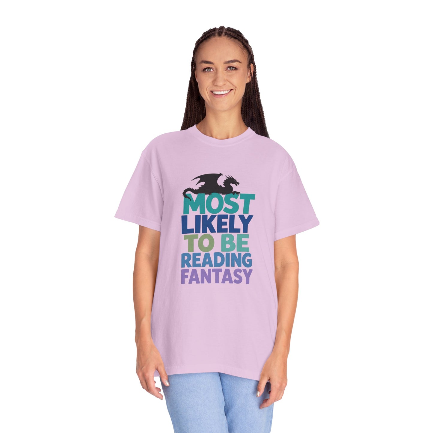 Fantasy Reader T-Shirt — "Most Likely to Be Reading Fantasy" Graphic Tee