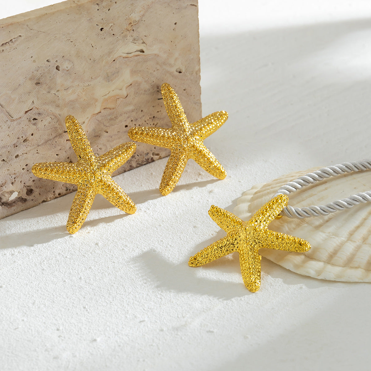 Collier et boucles d'oreilles étoile de mer