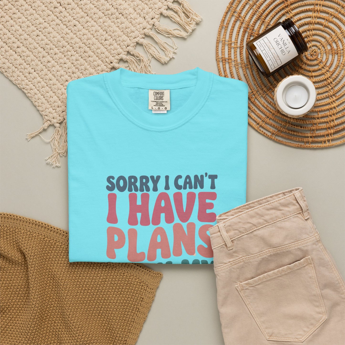 Book Lover T-Shirt — "Sorry I Can't, I Have Plans With My Books" Graphic Tee